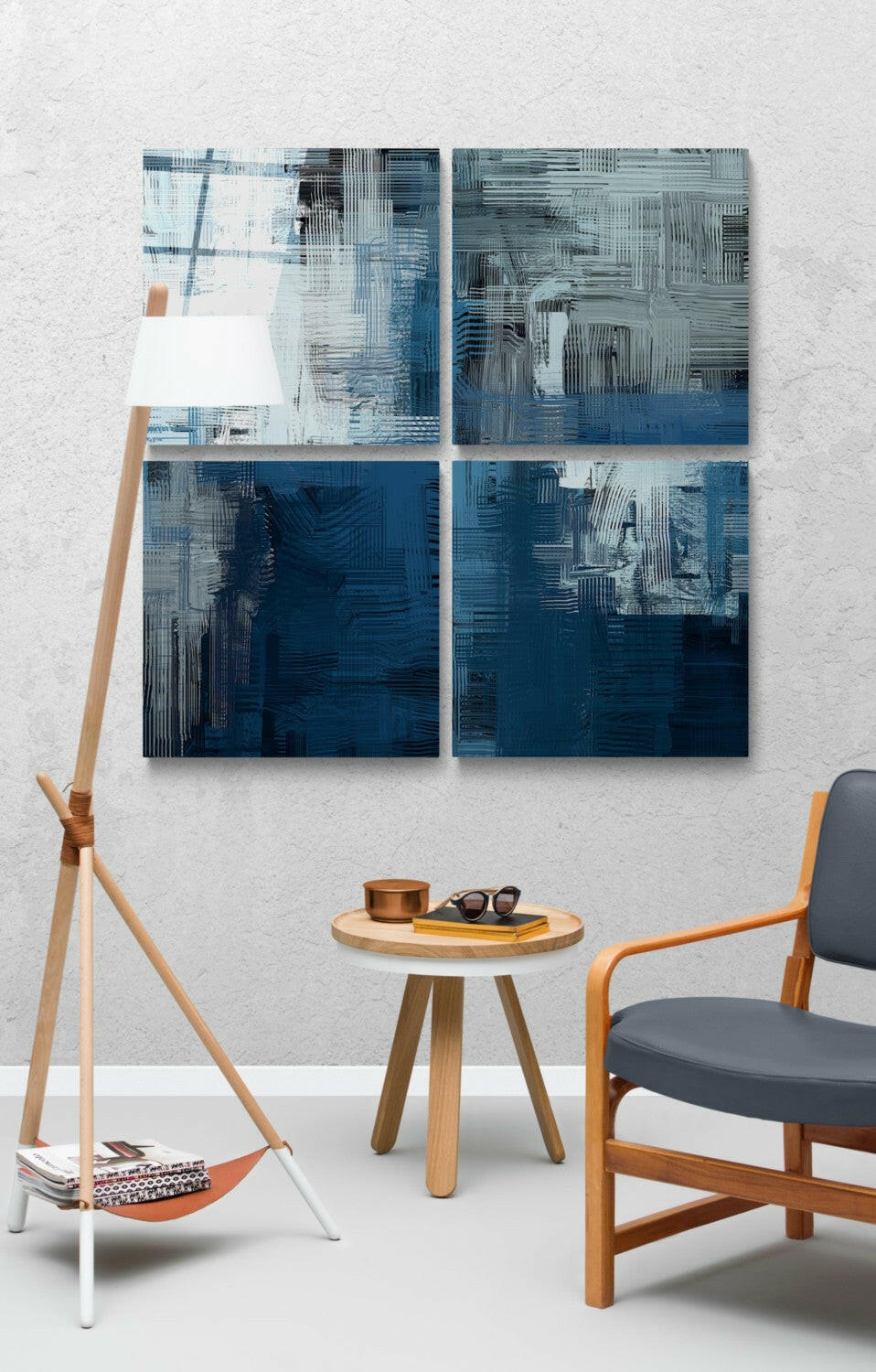 Blue Touch Quadro Glass Wall Art