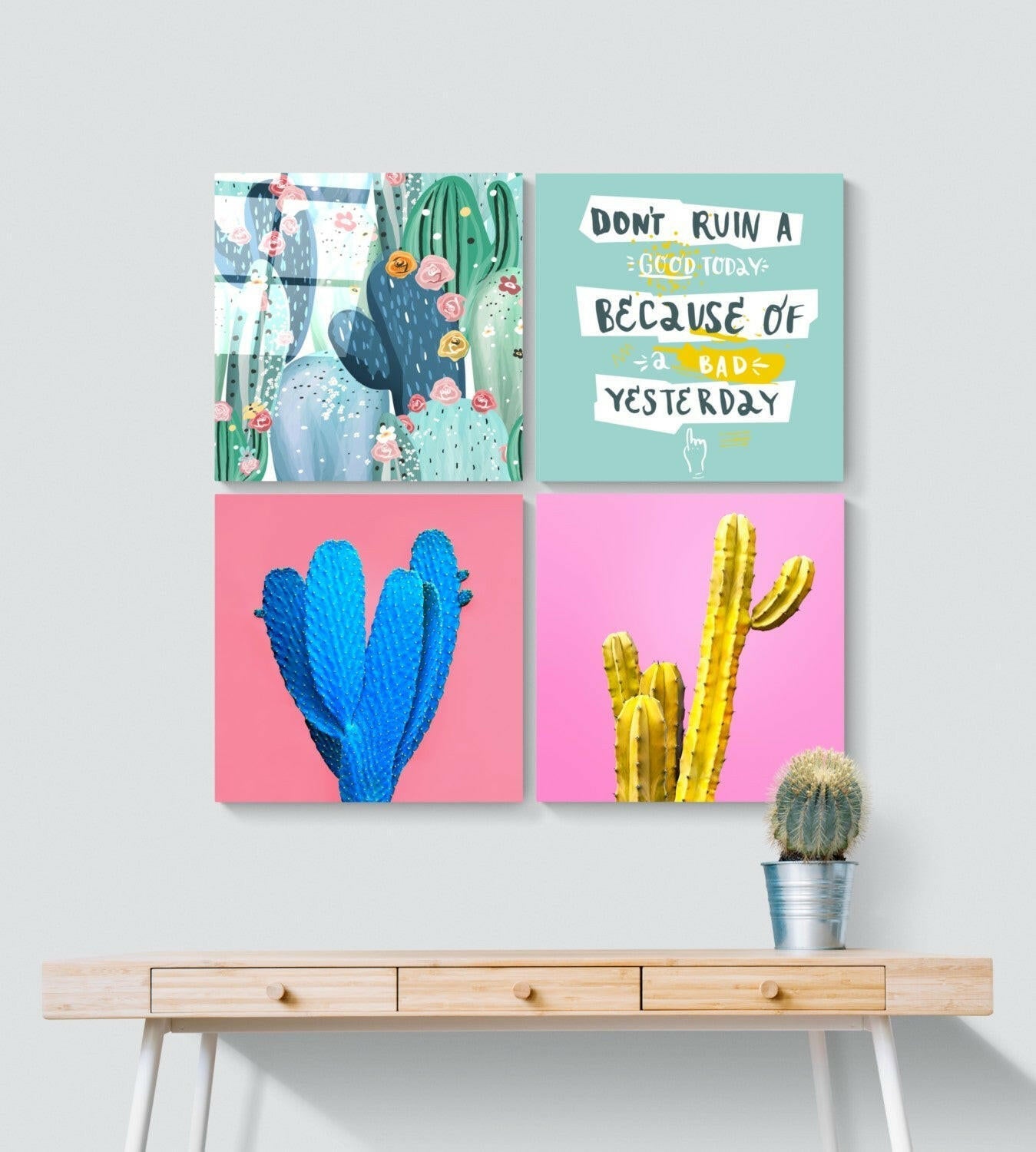 Cactus Quadro Glass Wall Art