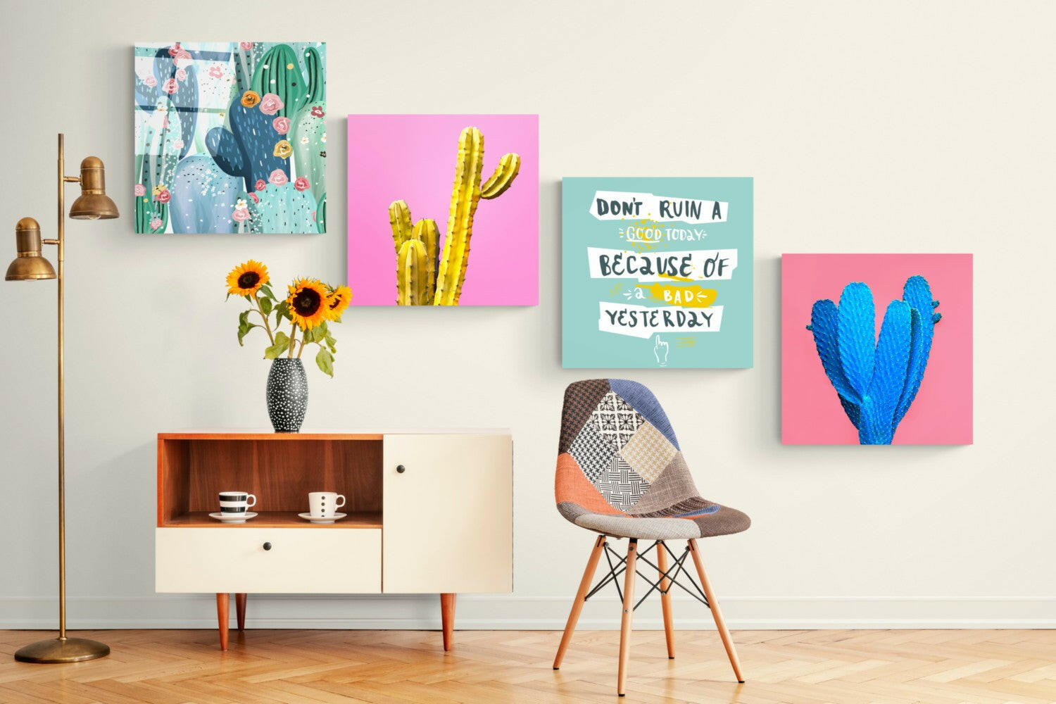 Cactus Quadro Glass Wall Art
