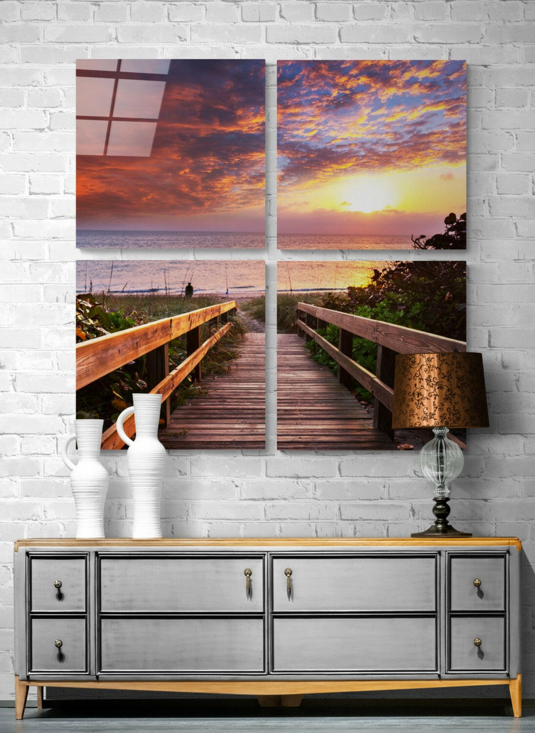 Horizon Line Quadro Glass Wall Art