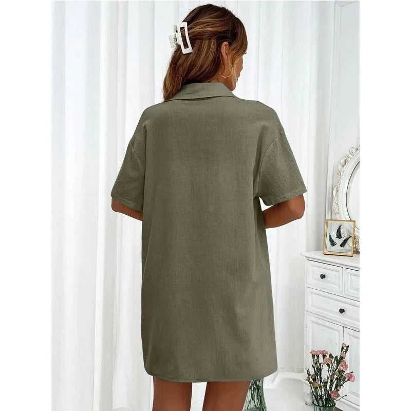 Solid Color Casual Loose Short Pants Sets For Women