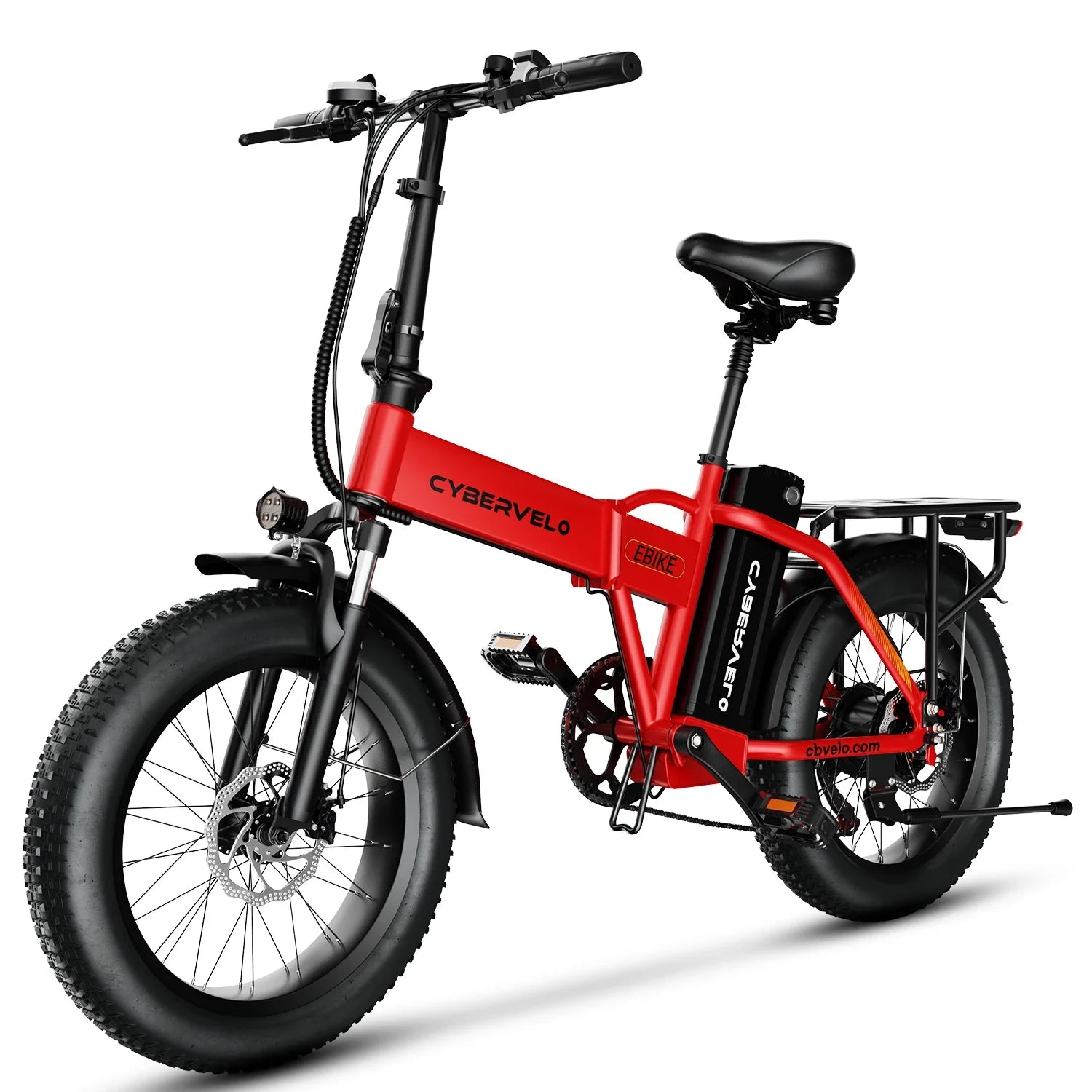 Cybervelo 1000W Ebike For Adults,Removable Battery EBike,28+MPH,Foldable Electric Bike,80 Miles Max Range,Fat Tire EK4 EK5