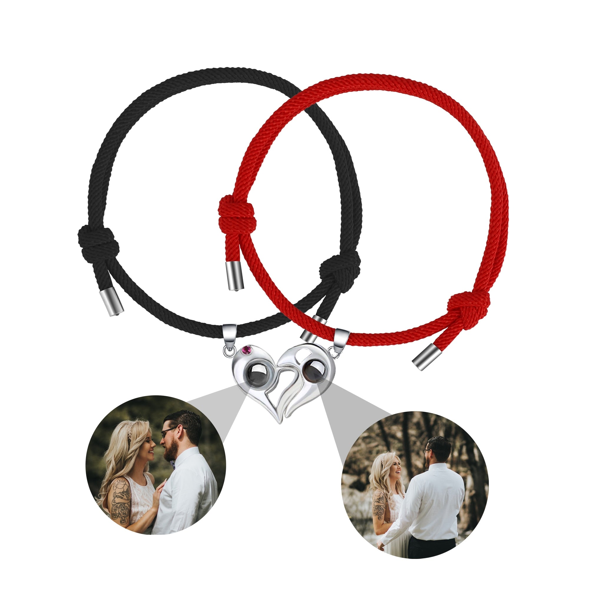 Customizable photo Projection Couple Bracelet Simple Projection Shake Bracelet