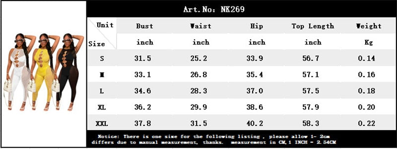 Mesh Women Sleeveless Jumpsuit Skinny Sexy Streetwear Sportswear Long pant Rompers 2022 Summer