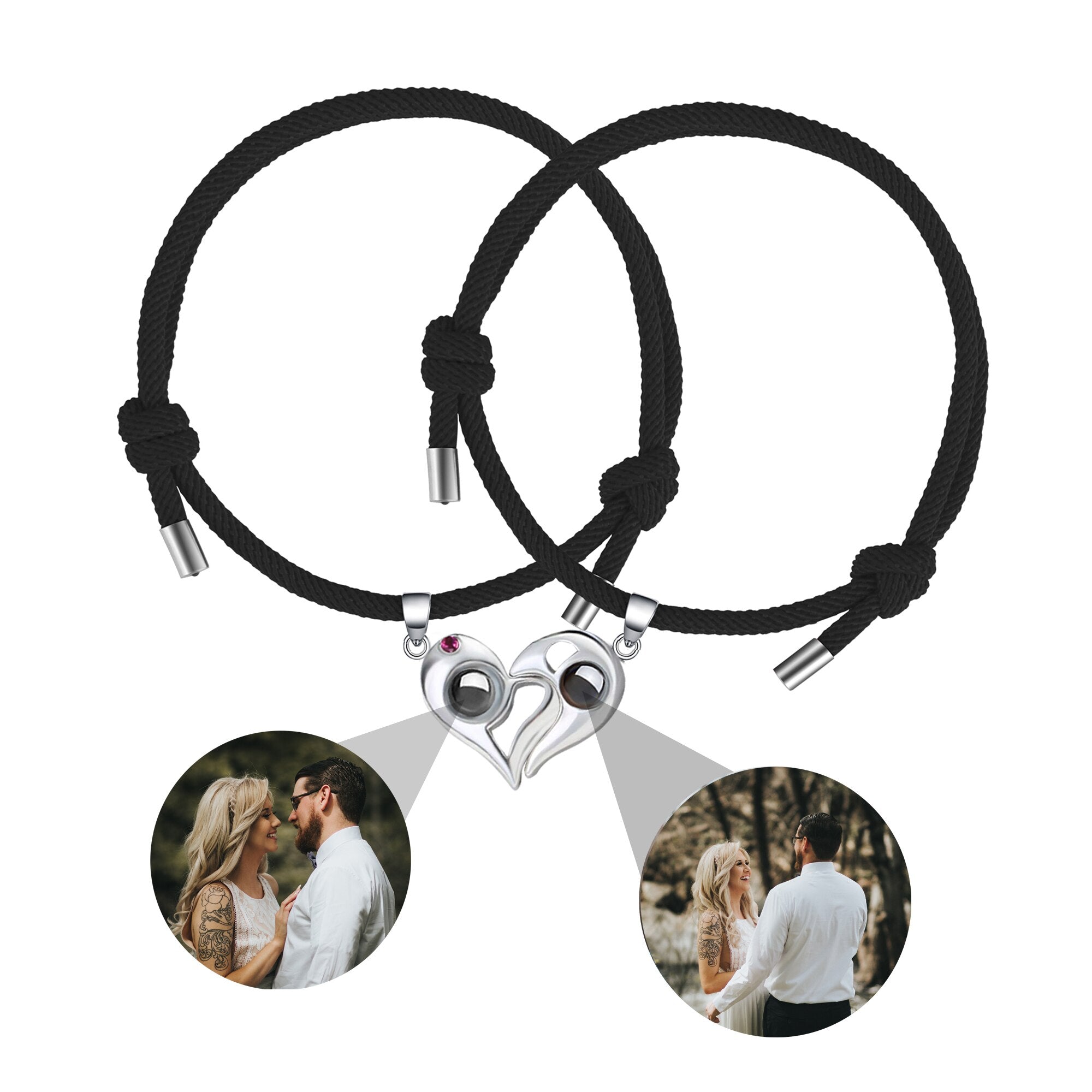 Customizable photo Projection Couple Bracelet Simple Projection Shake Bracelet