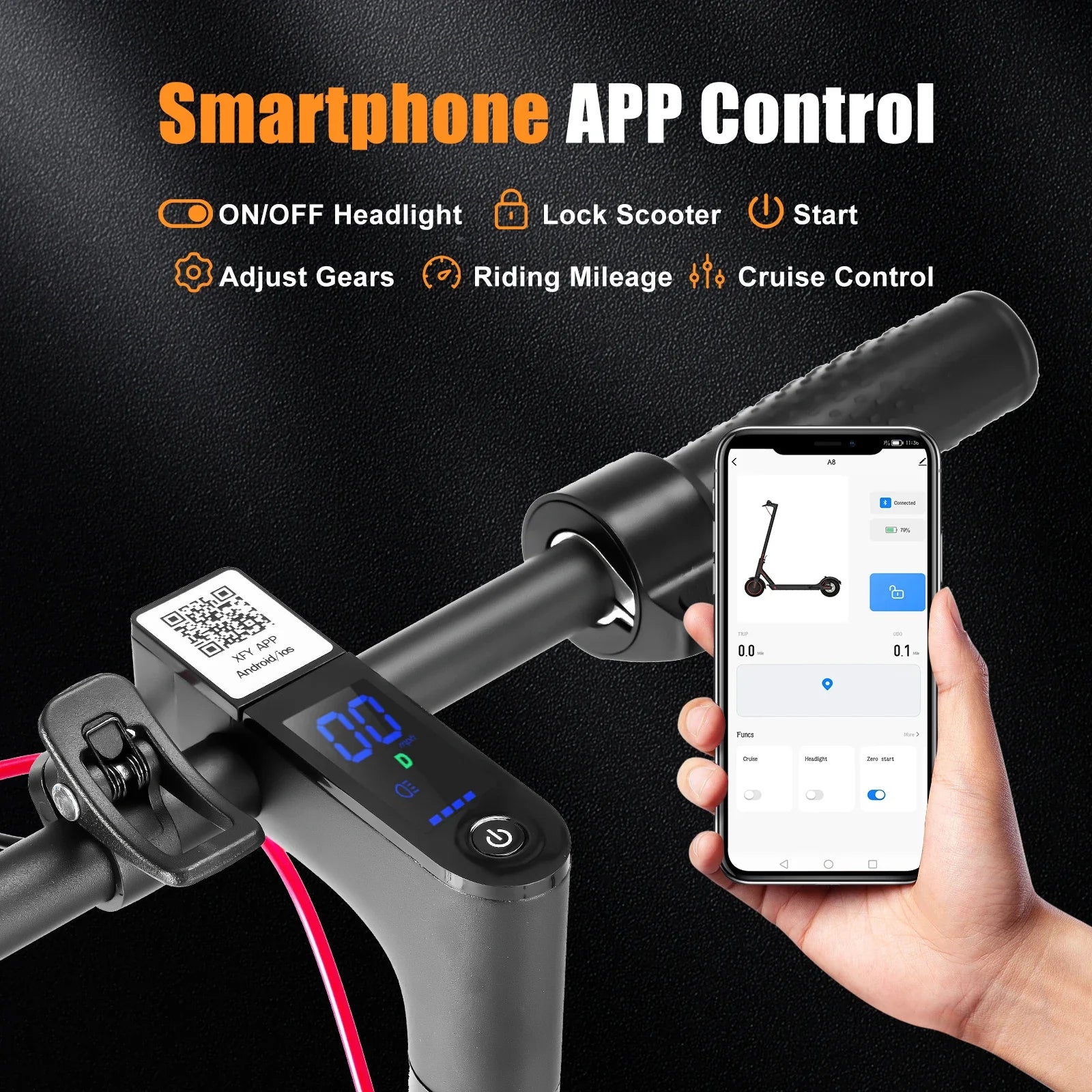 Electric Scooter 350W E Scooter Shock-absorbing 8.5 Inches Folding waterproof Commuting Electric Scooters