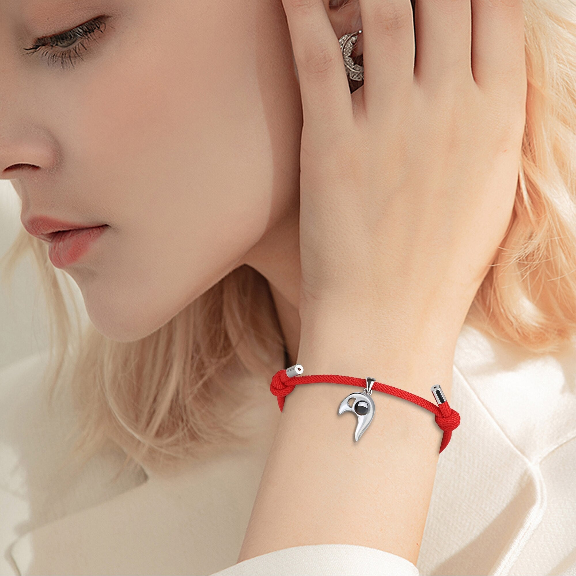 Customizable photo Projection Couple Bracelet Simple Projection Shake Bracelet