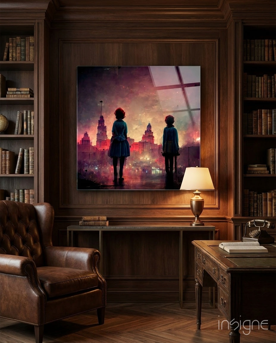 The City was Sad Glass Wall Art || Designer Collection