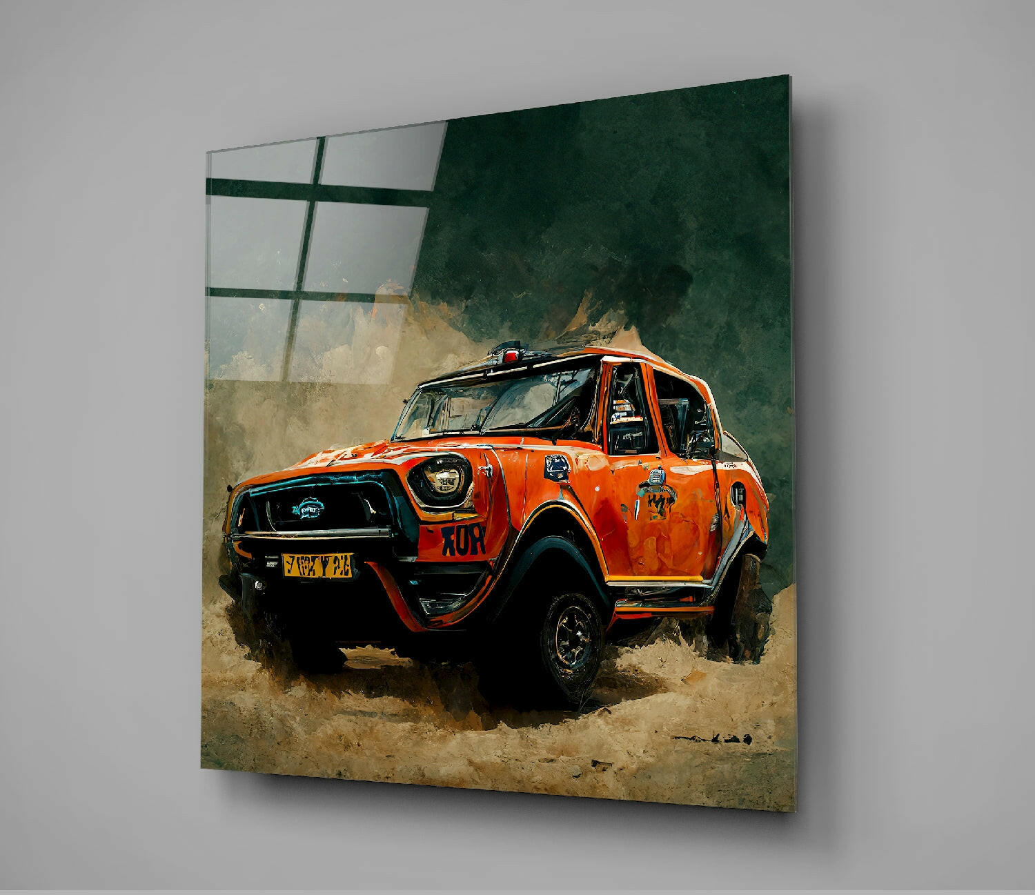 Racer Glass Wall Art || Designer Collection