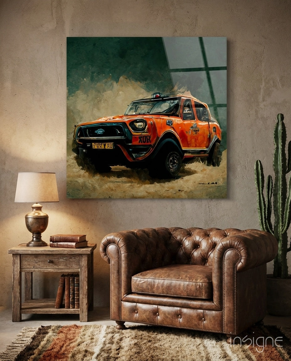 Racer Glass Wall Art || Designer Collection