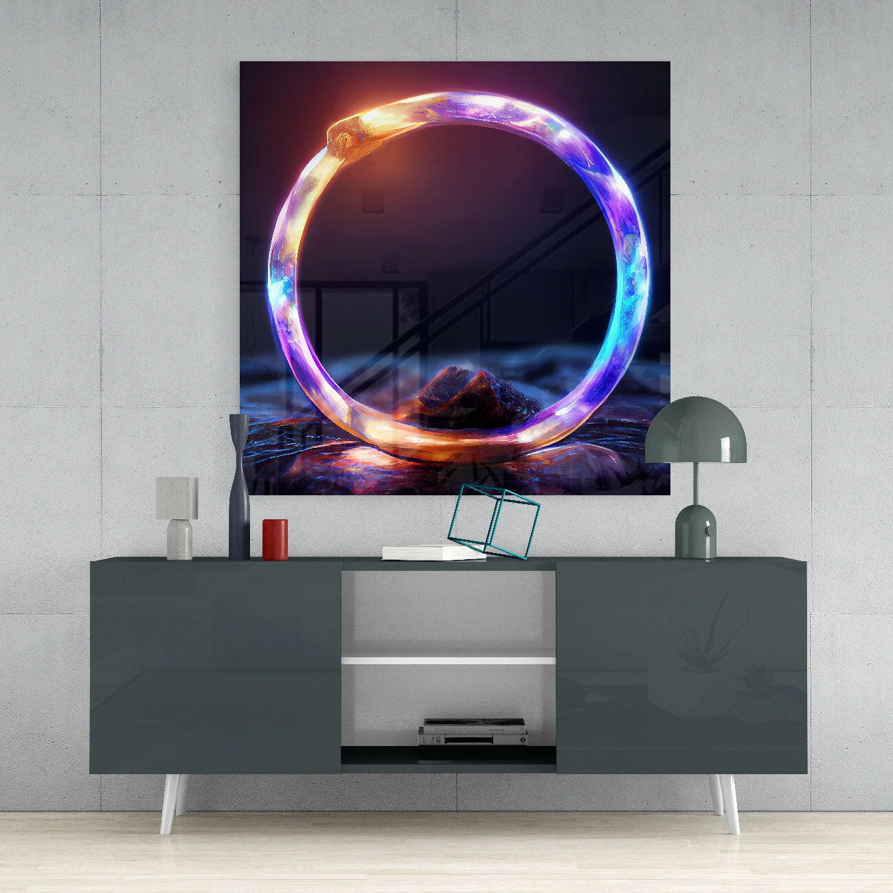 The Ring Glass Wall Art || Designer Collection