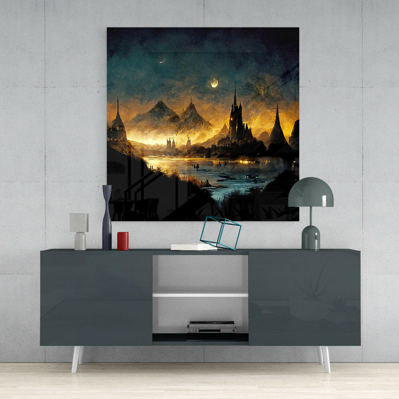 Lost City Glass Wall Art || Designer Collection