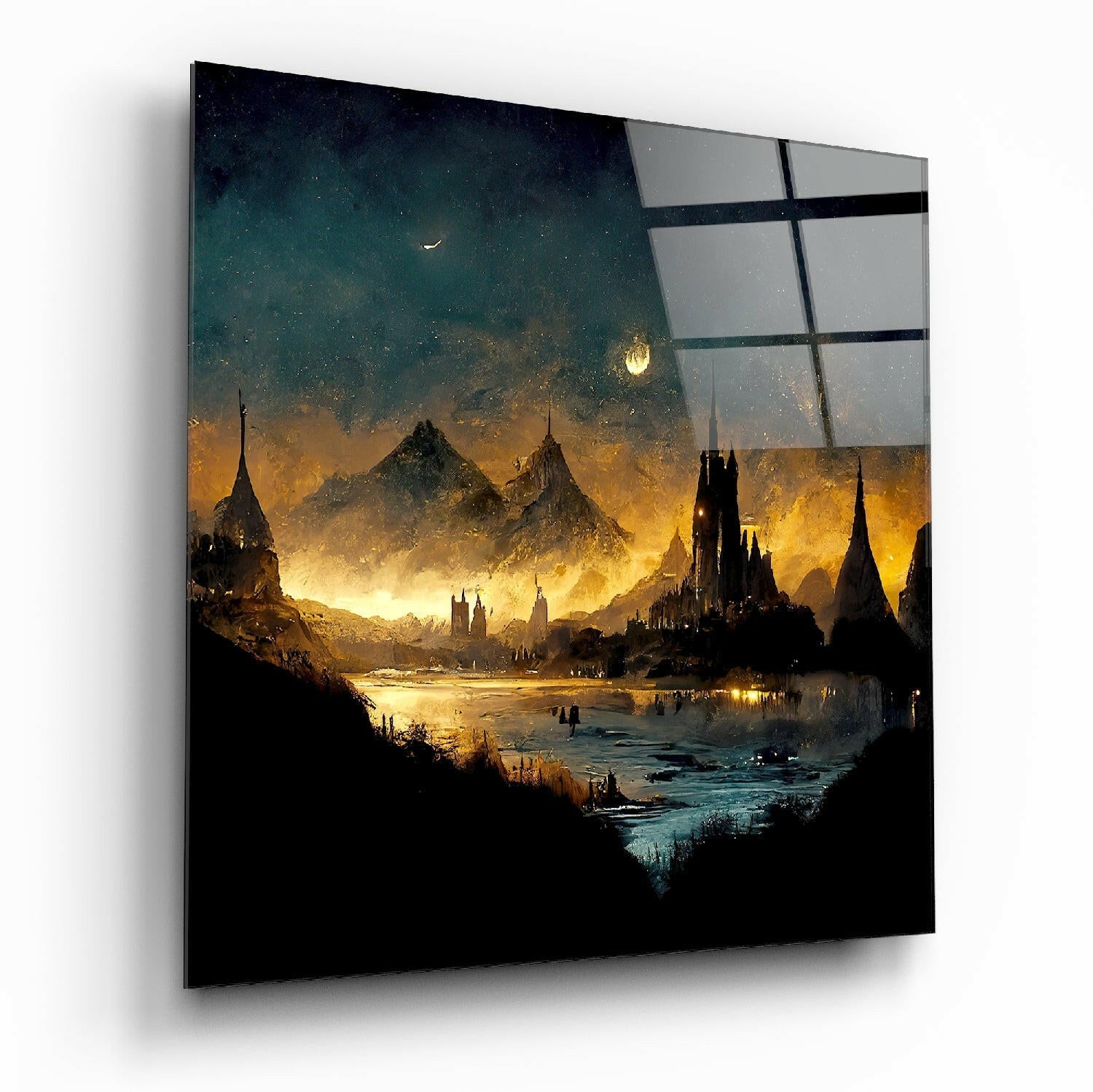 Lost City Glass Wall Art || Designer Collection