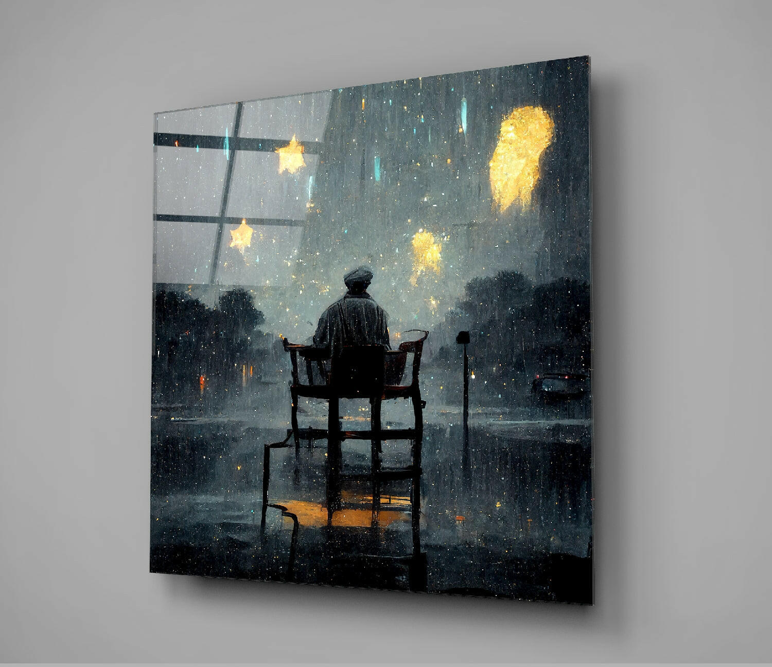 Star Rain Glass Wall Art || Designer Collection