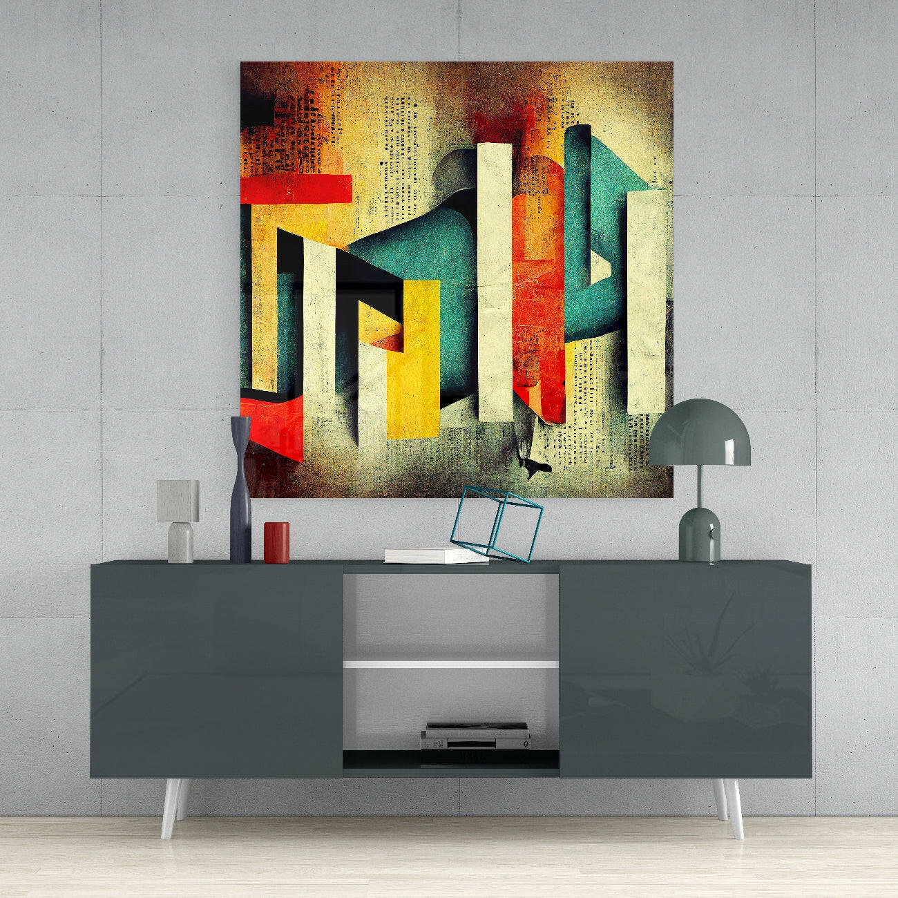 Lost Alphabet Glass Wall Art || Designer Collection