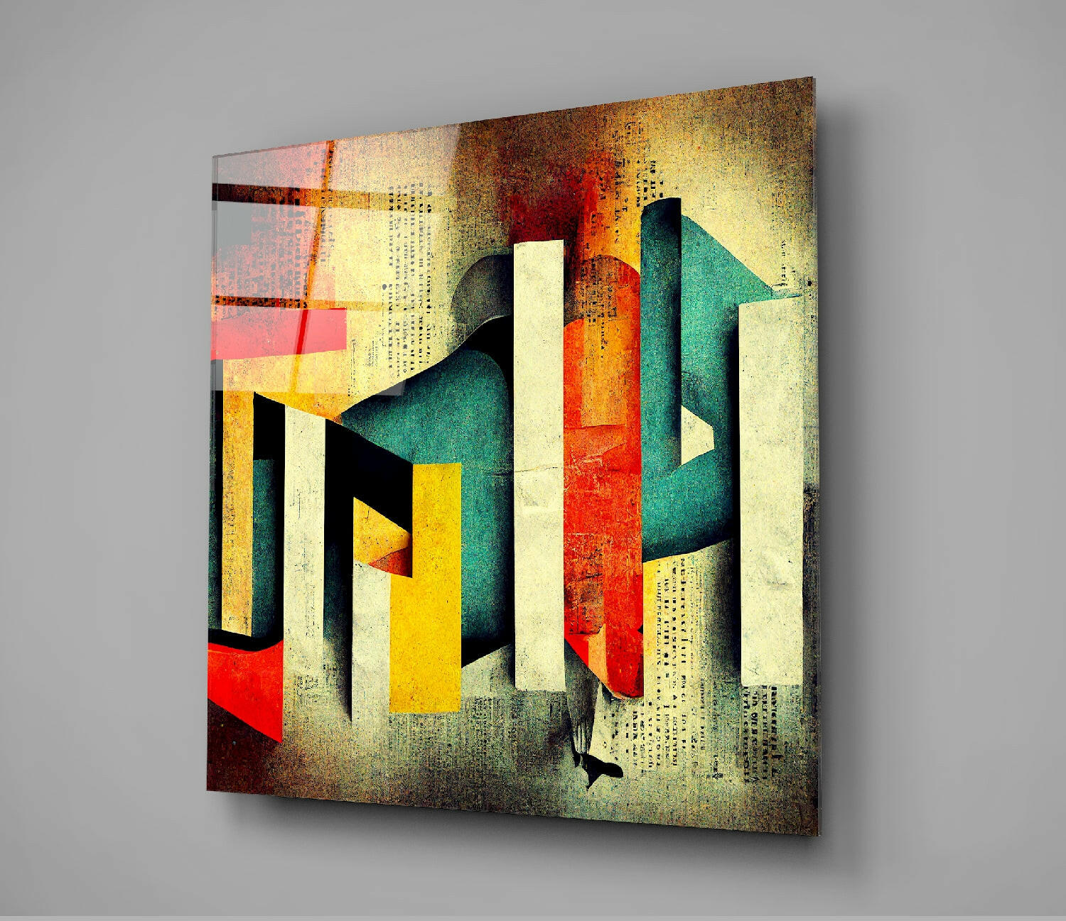 Lost Alphabet Glass Wall Art || Designer Collection