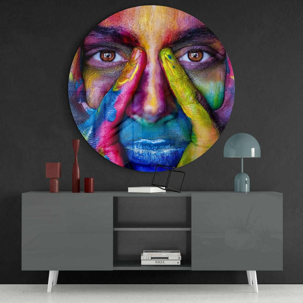 Colorful Look Glass Wall Art