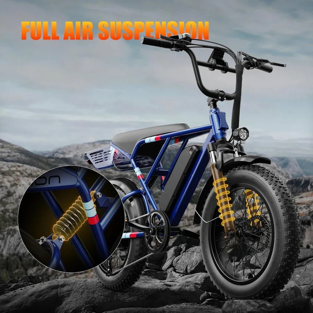 eBike Boys 1200W Peak Electric Bike - 30MPH, Fat Tires, IPX6 Waterproof