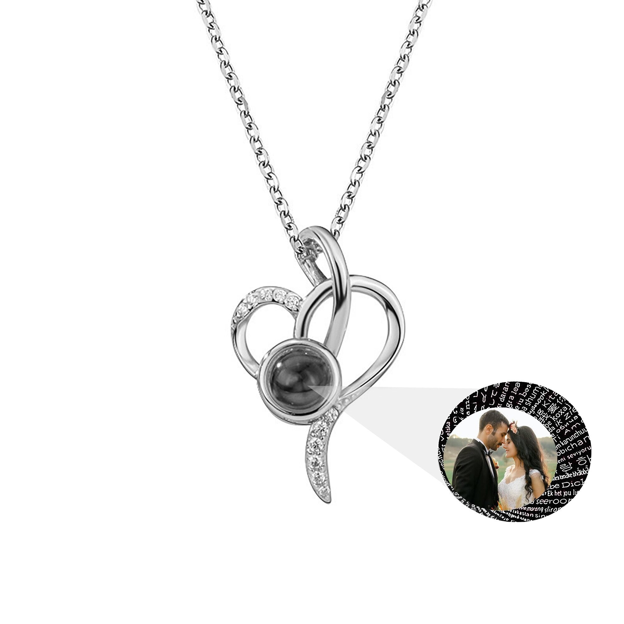 customizable Love photos Projection Necklace Pendant