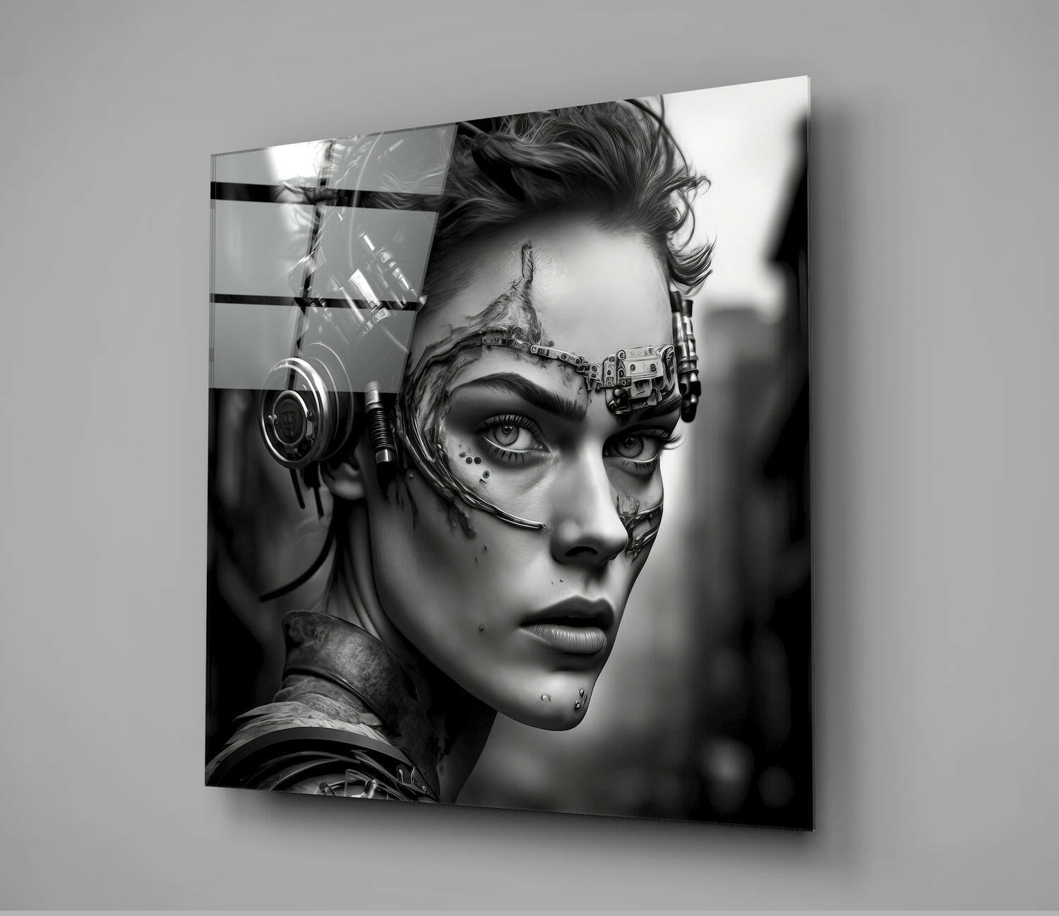 Woman Warrior Glass Wall Art || Designer Collection