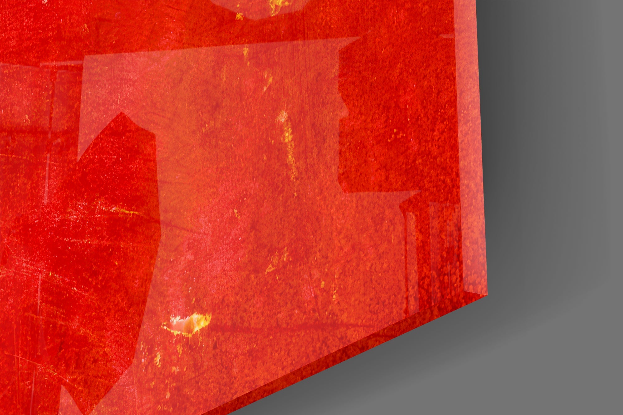 China Flag Grunge Glass Wall Art