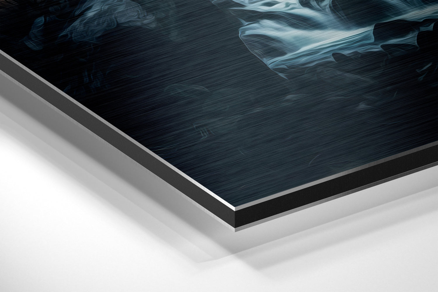 Moonlit Pine Gorge Rushing River Brushed Aluminum Dibond Wall Art