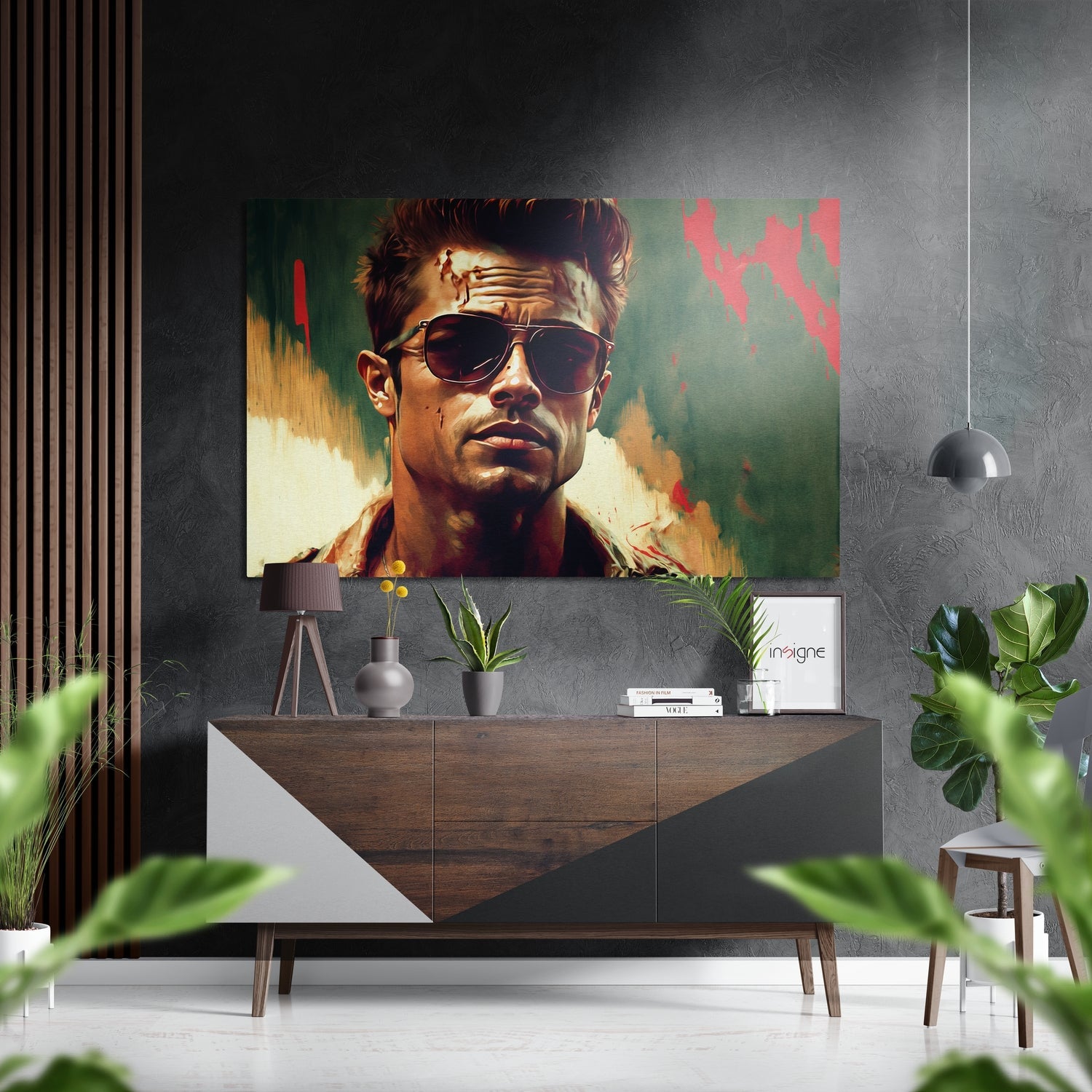 Sage Backdrop Shades Cool Man Brushed Aluminum Dibond Wall Art