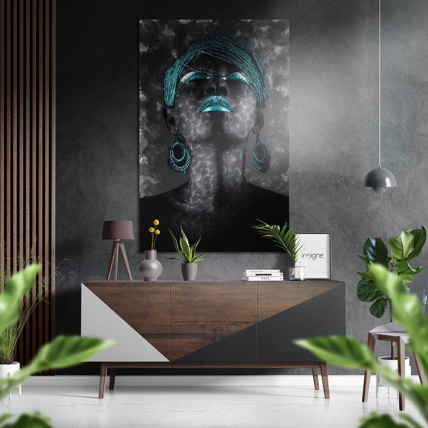 Women Brushed Aluminum Dibond Wall Art