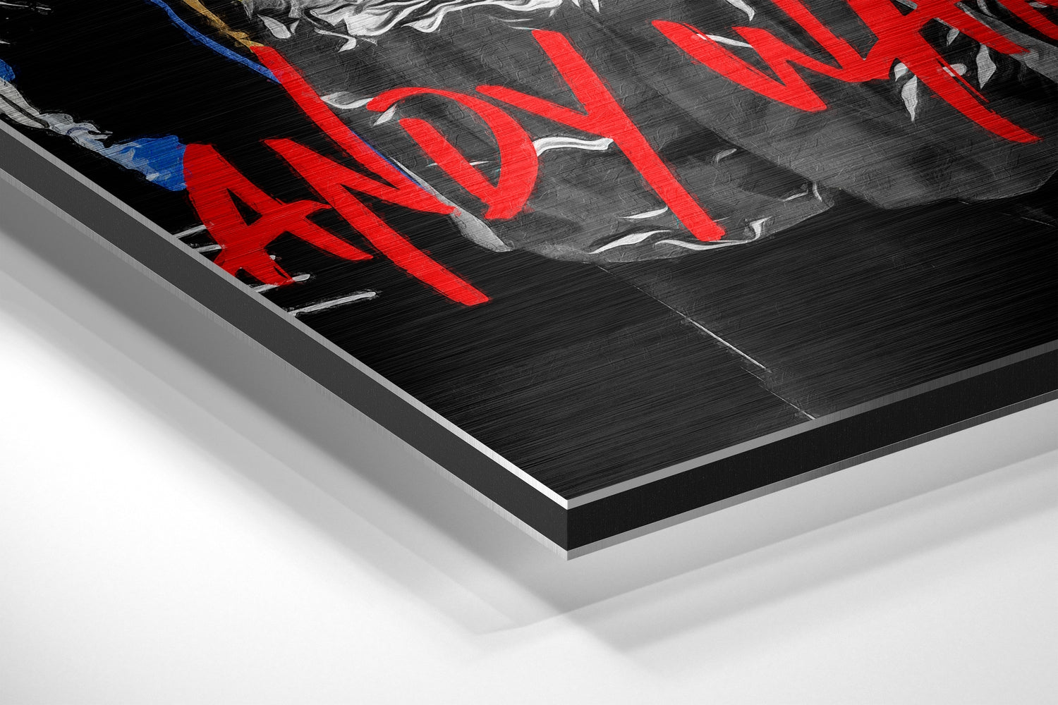 Boxing Duo Graffiti Brushed Aluminum Dibond Wall Art