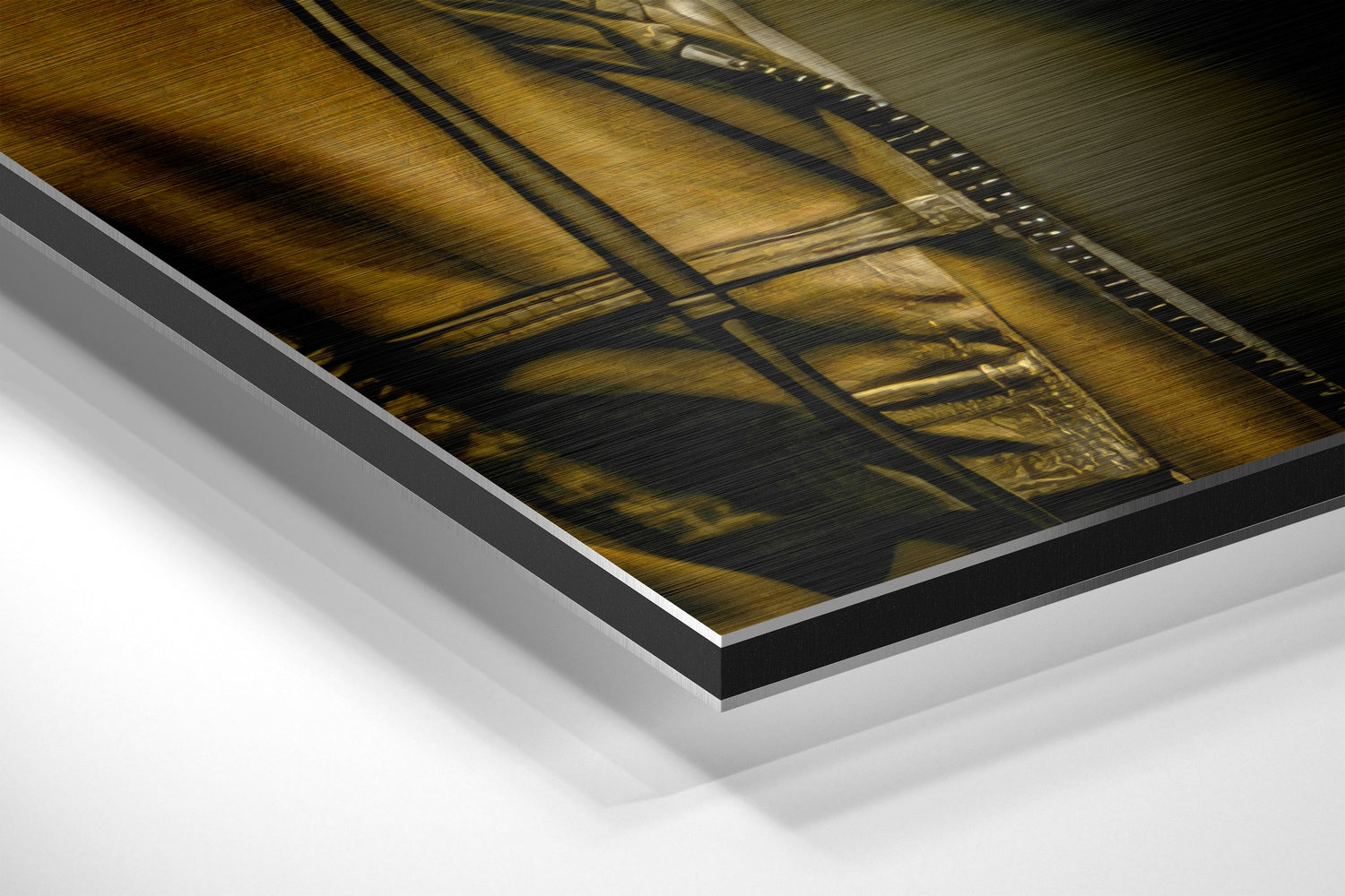 Mustard Hoodie DJ Gorilla Aluminum Brushed Aluminum Dibond Wall Art