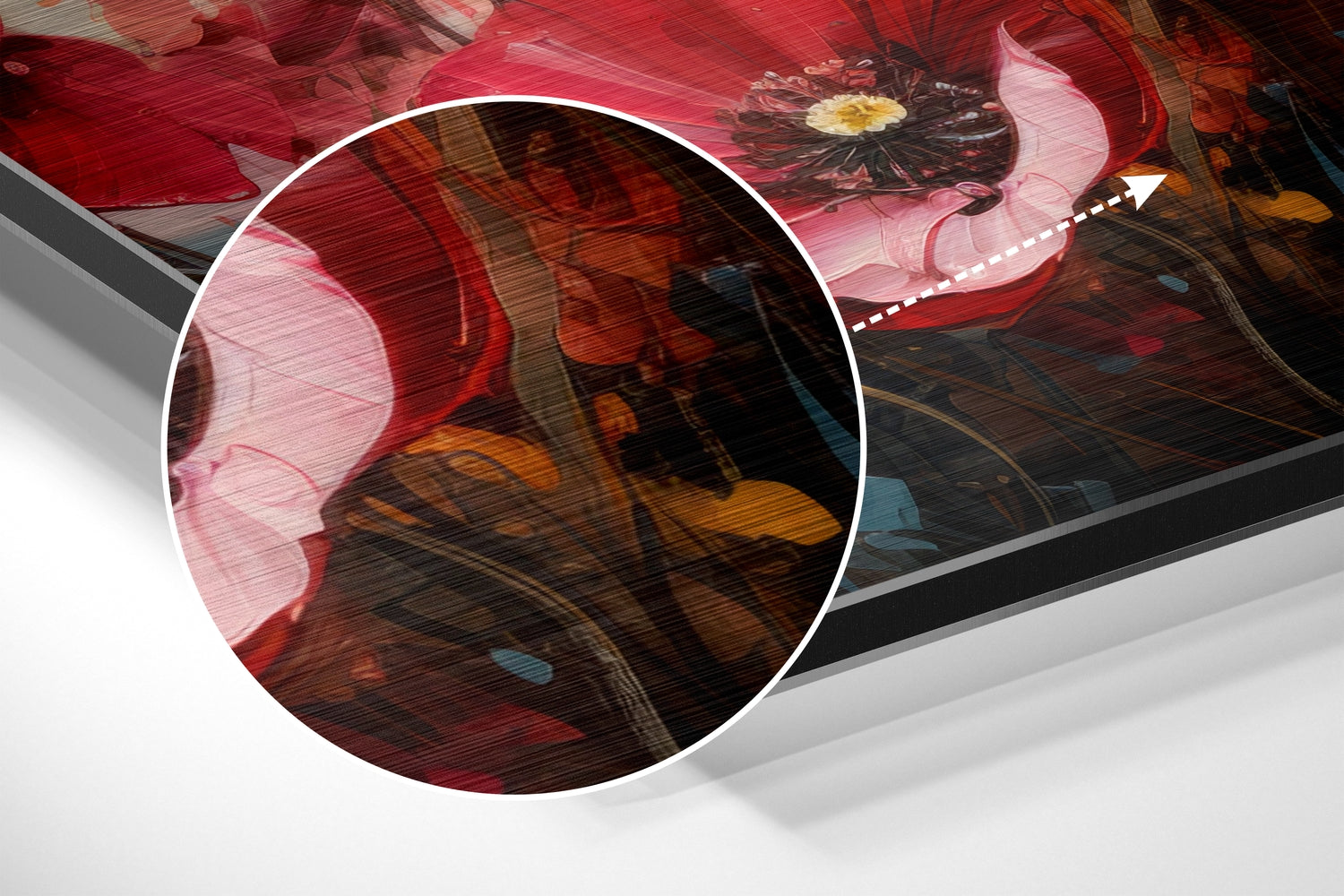 Poppies Brushed Aluminum Dibond Wall Art