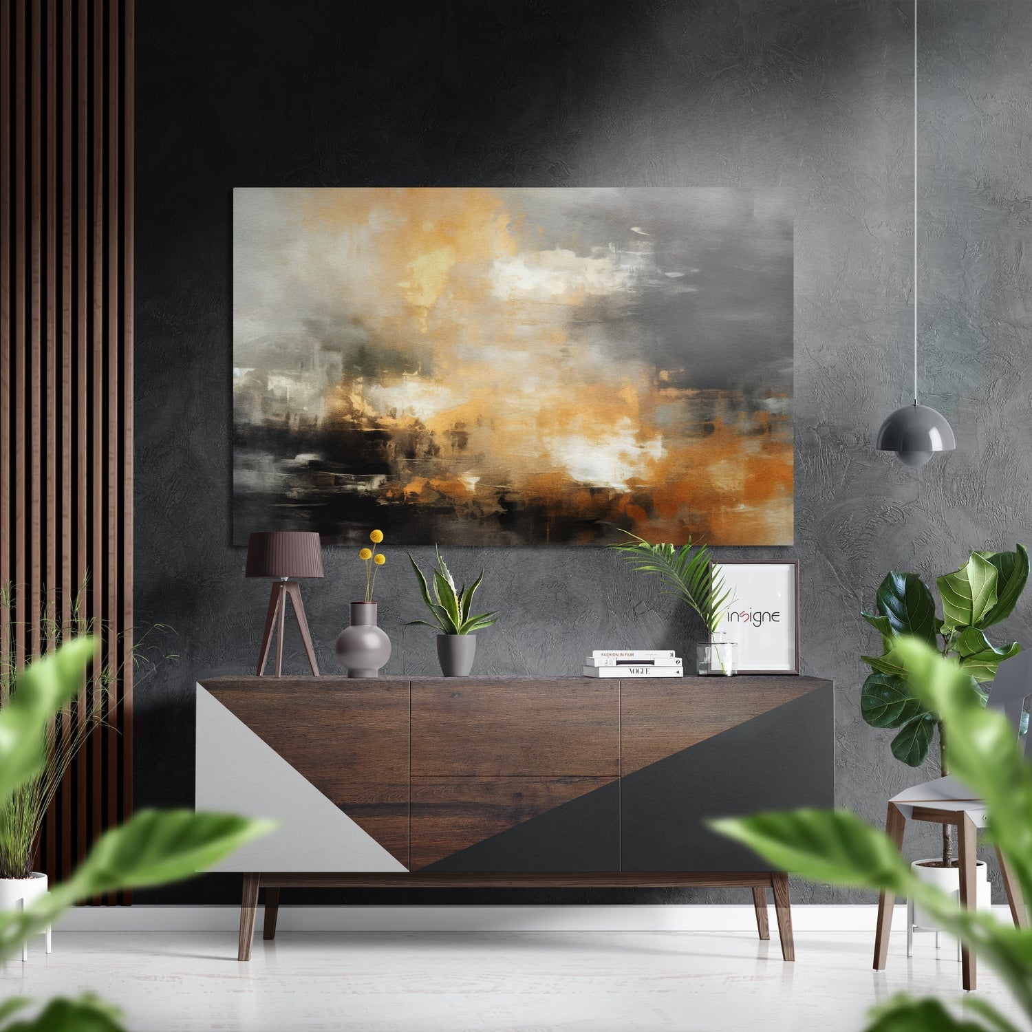 Abstract Oxidation Brushed Aluminum Dibond Wall Art