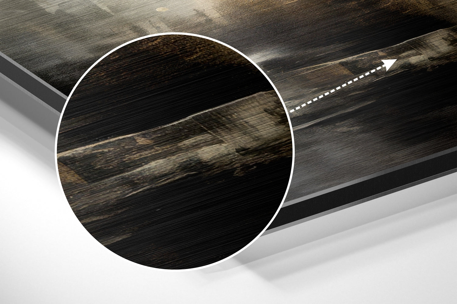 Abstract Oxidation Brushed Aluminum Dibond Wall Art
