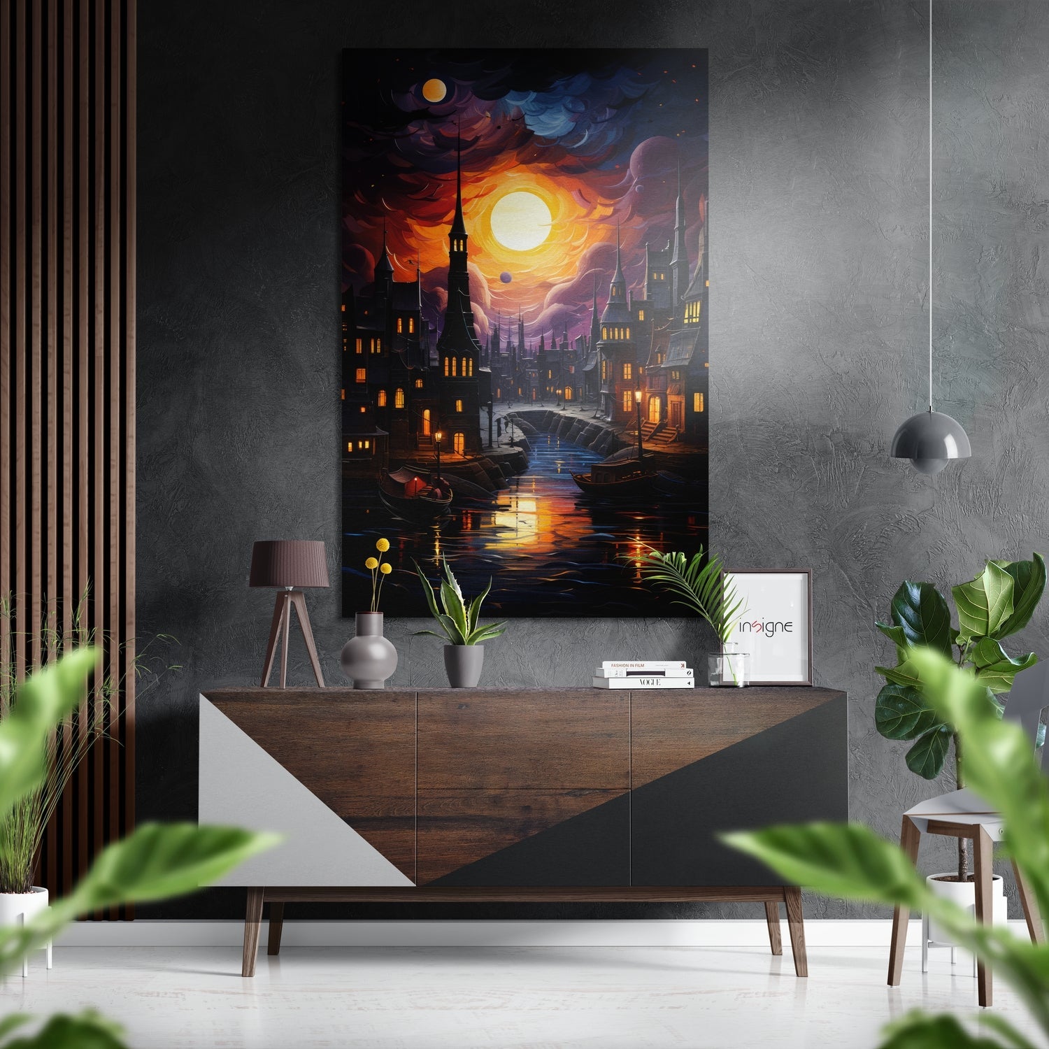 Moon Light Brushed Aluminum Dibond Wall Art