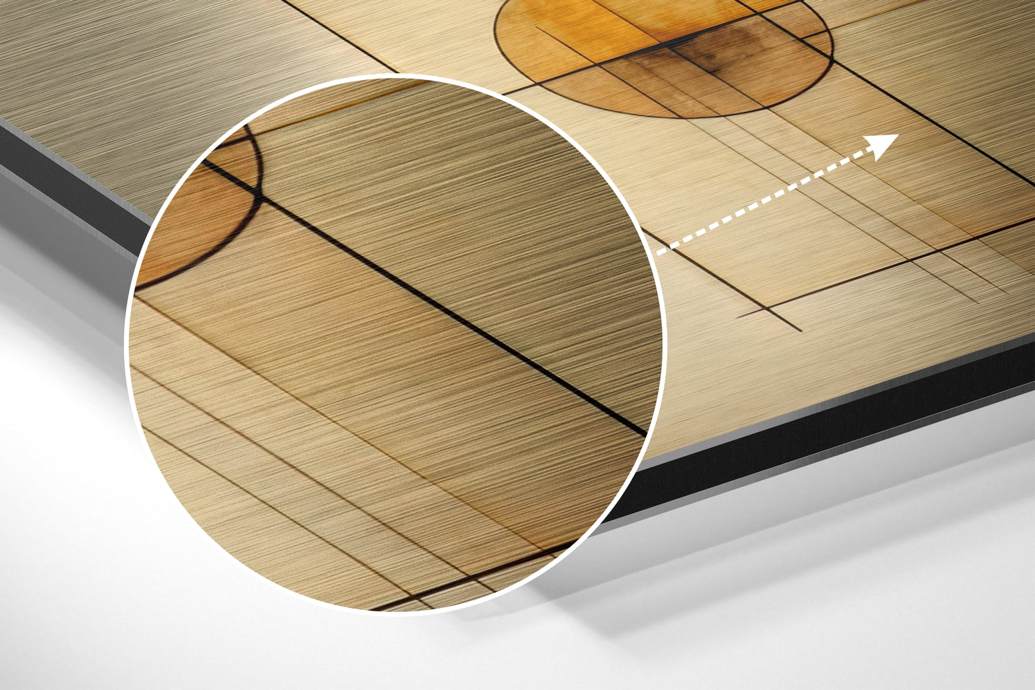 Circles Brushed Aluminum Dibond Wall Art