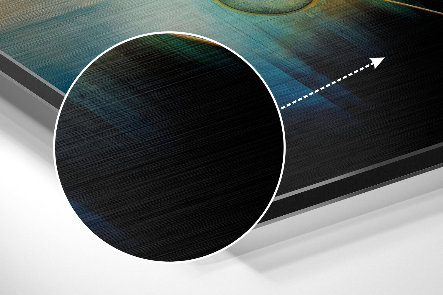 Sacred Geometry Triangle Orbs Brushed Aluminum Dibond Wall Art