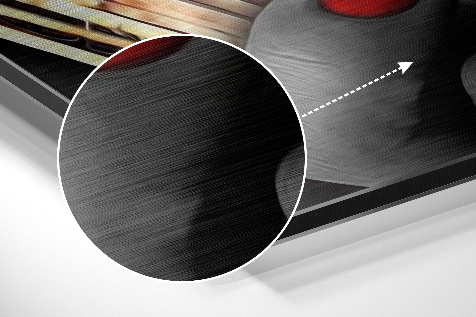Red Nails Burning Dollar Bills Brushed Aluminium Dibond Wall Art