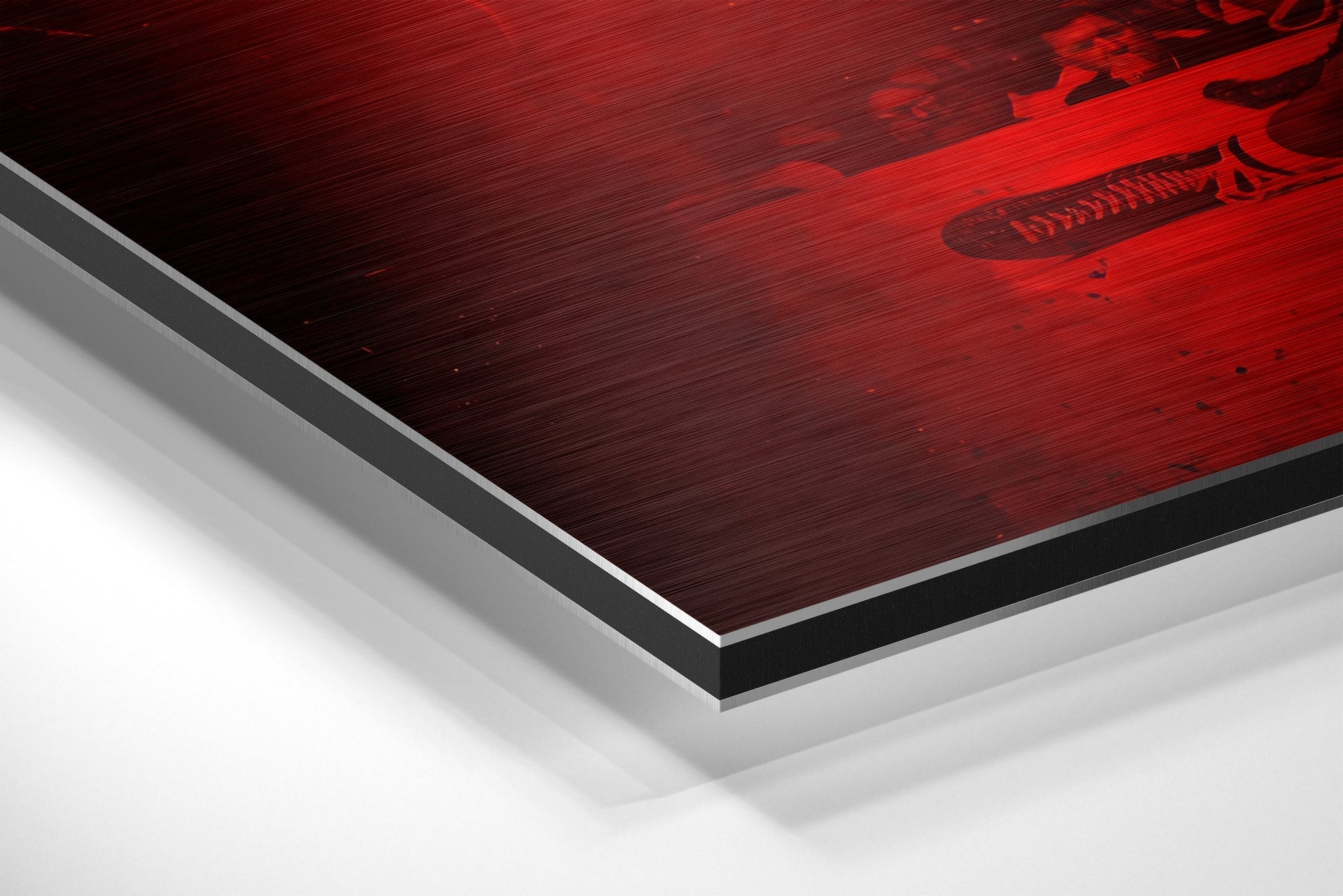 Crimson Ring Standing Boxer Brushed Aluminium Dibond Wall Art