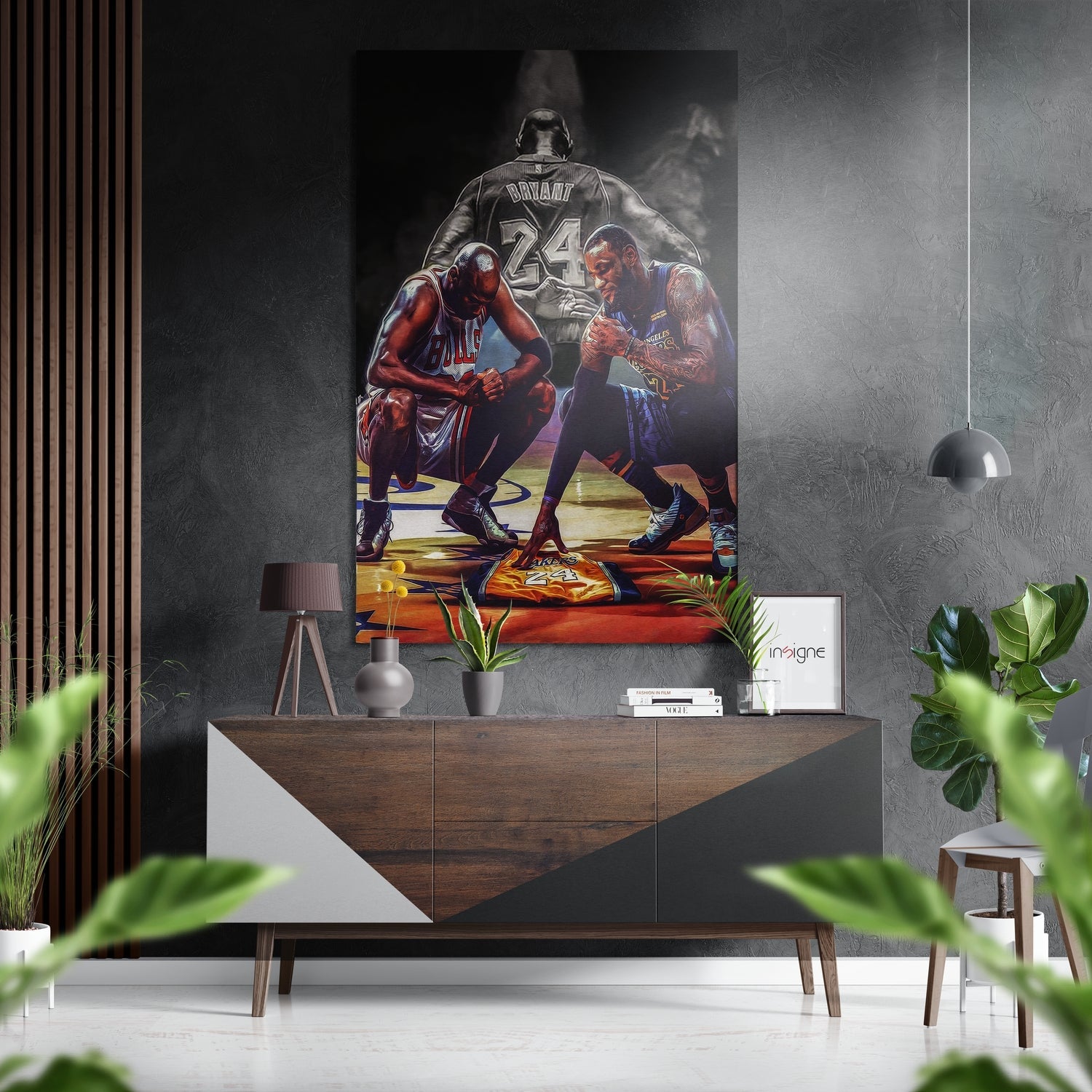 Basketball Legend Tribute Brushed Aluminium Dibond Wall Art