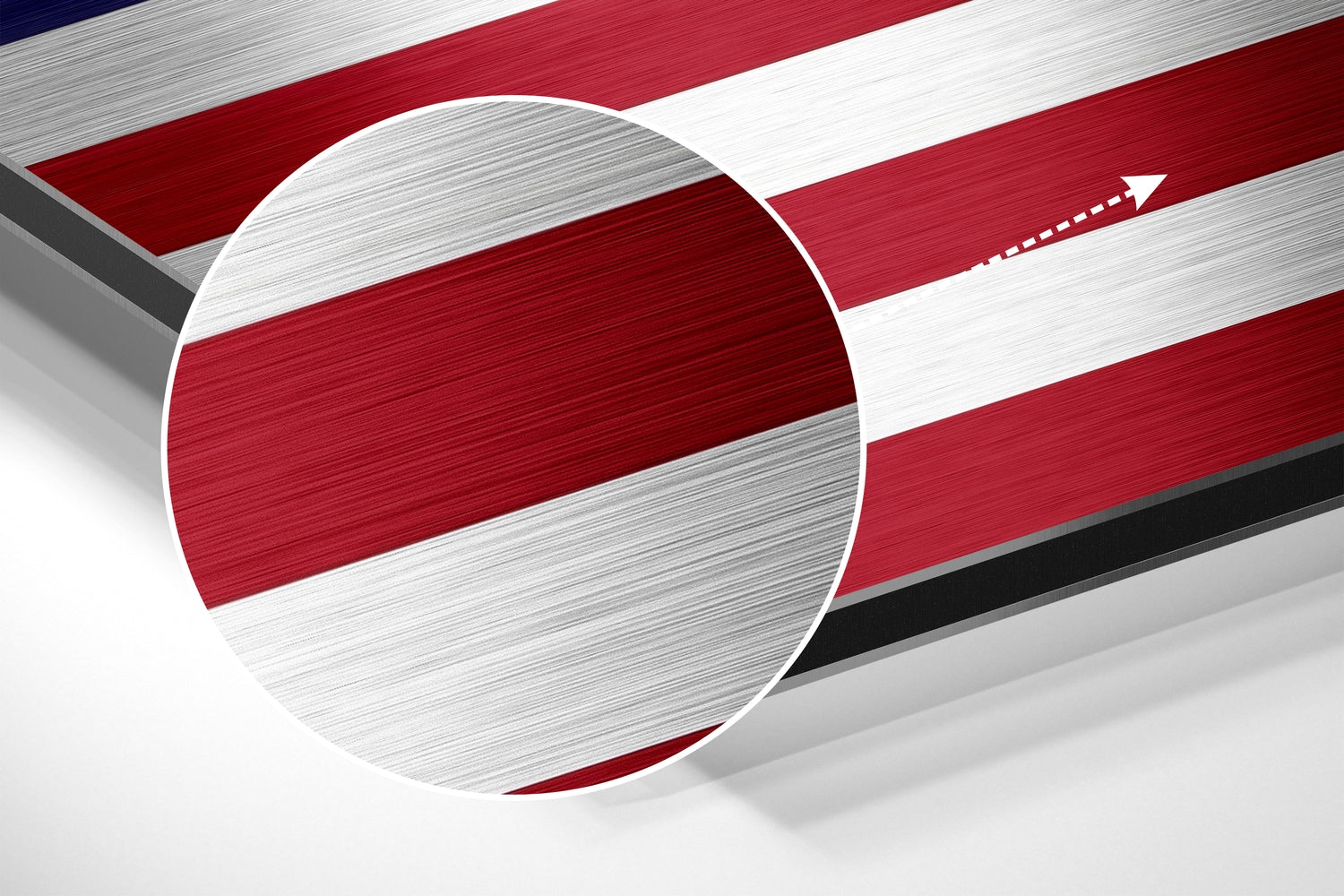 American Flag Brushed Aluminium Dibond Wall Art