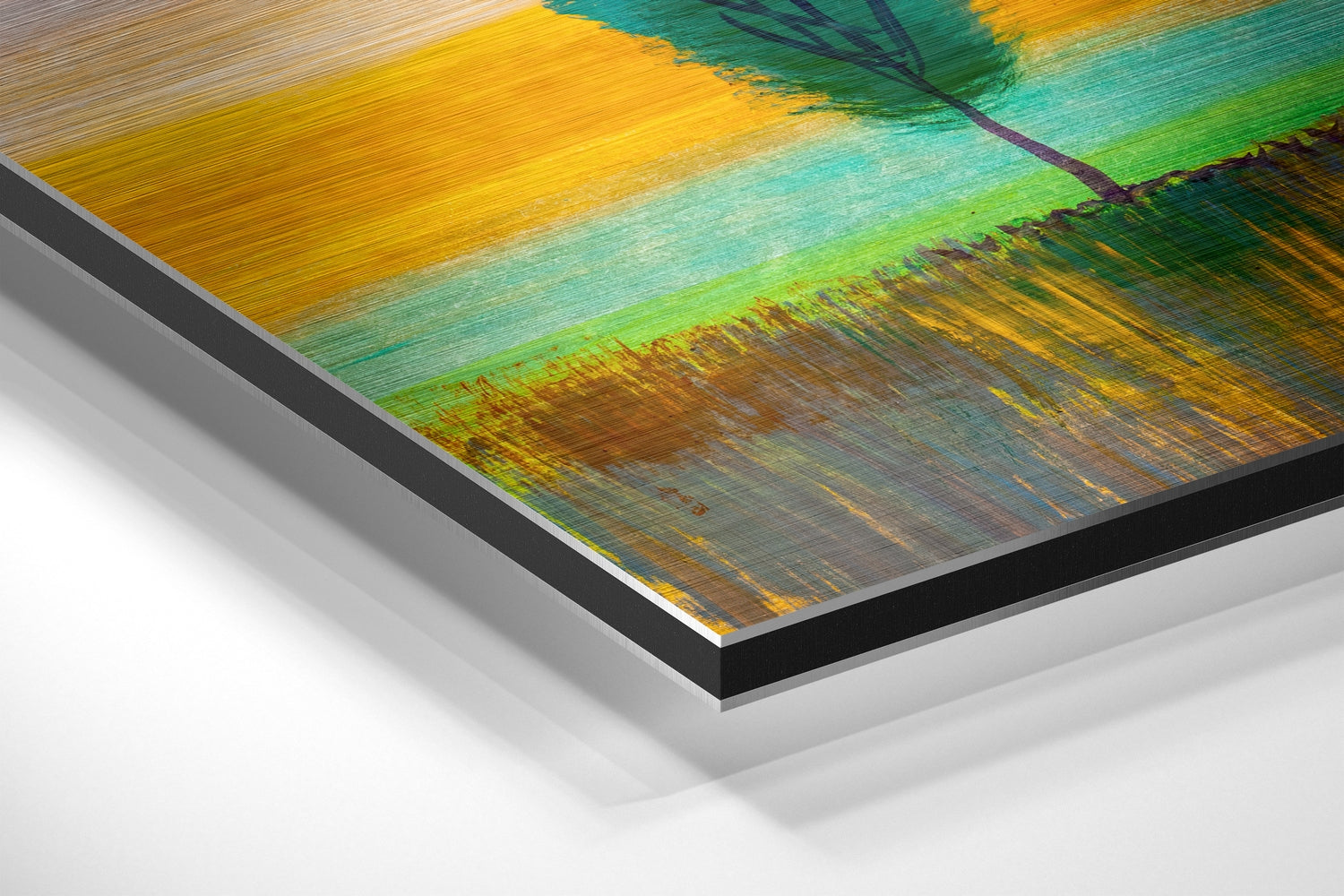Trees of Colors Brushed Aluminium Dibond Wall Art