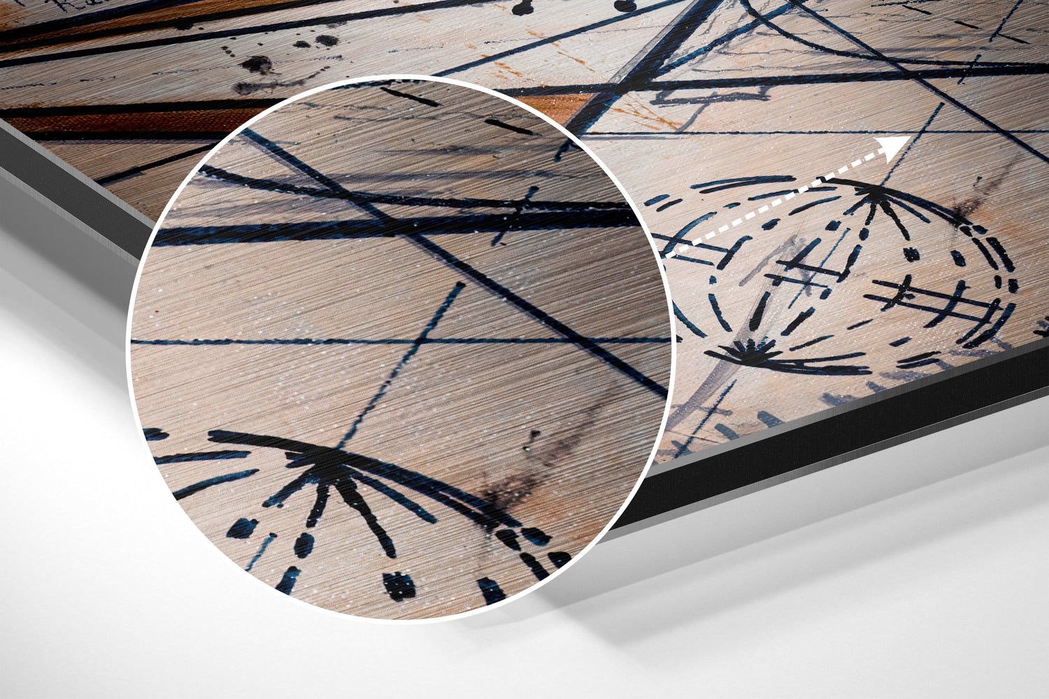 Geometry Brushed Aluminium Dibond Wall Art