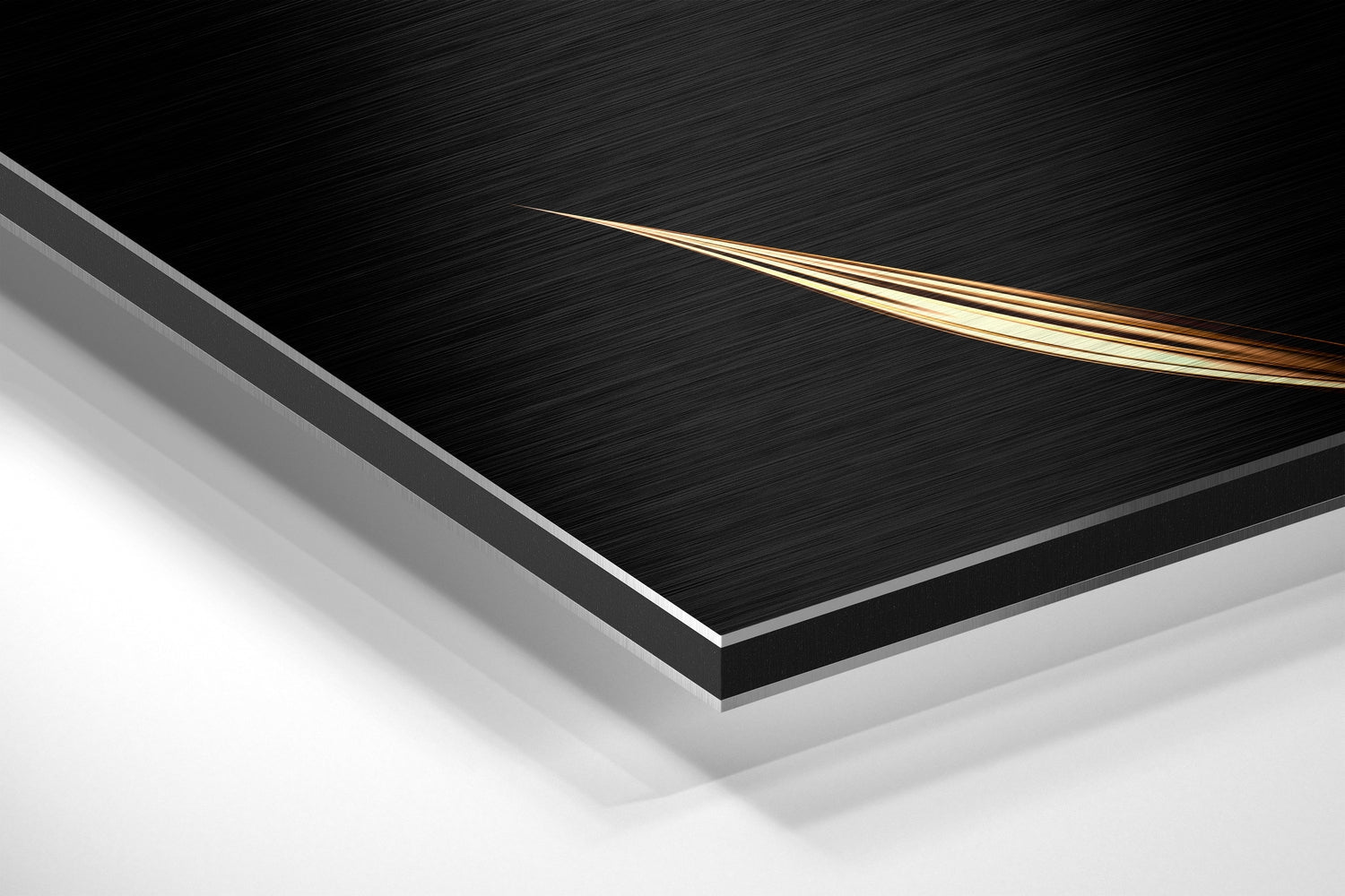 Golden Flower Brushed Aluminium Dibond Wall Art