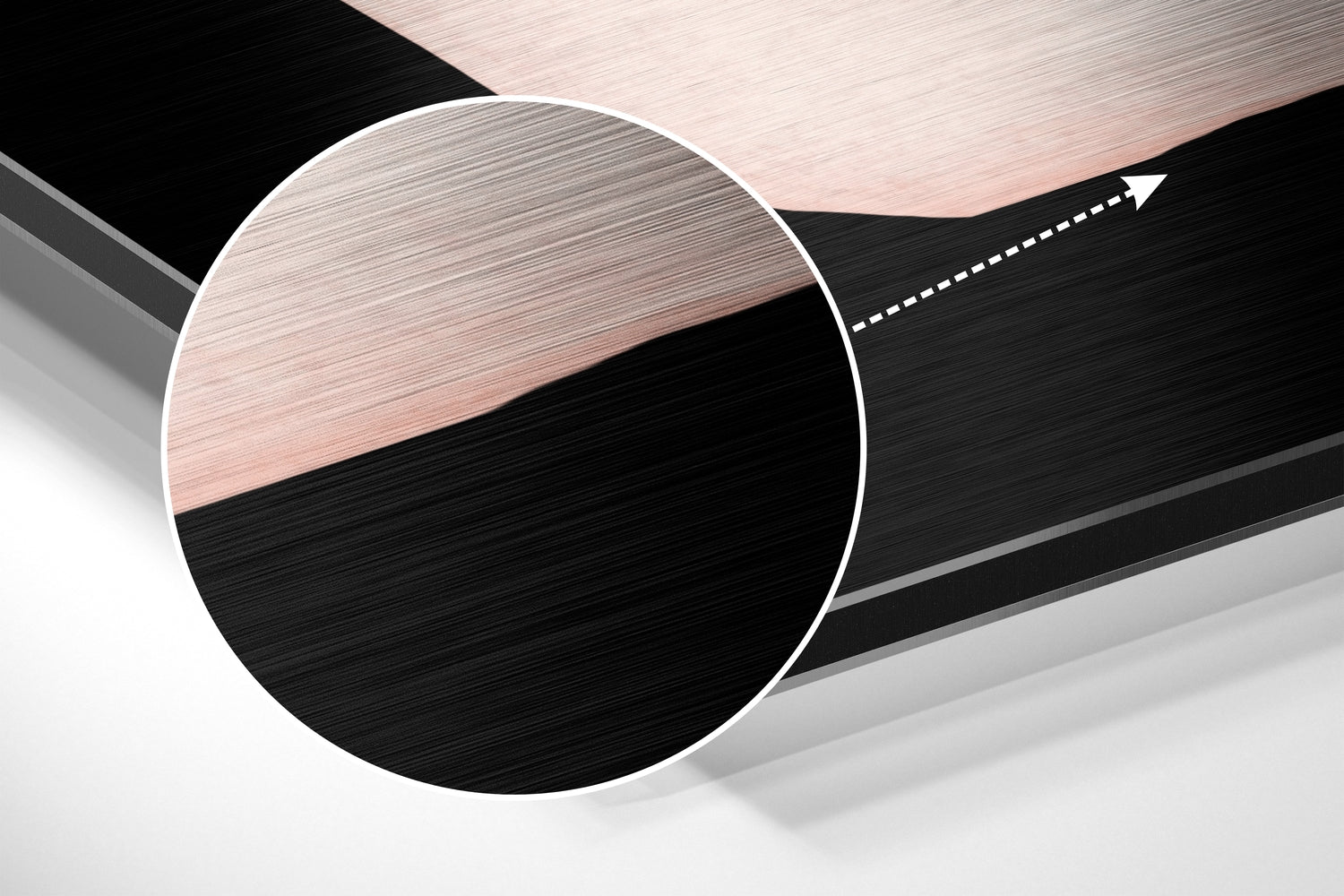 Lines Brushed Aluminium Dibond Wall Art