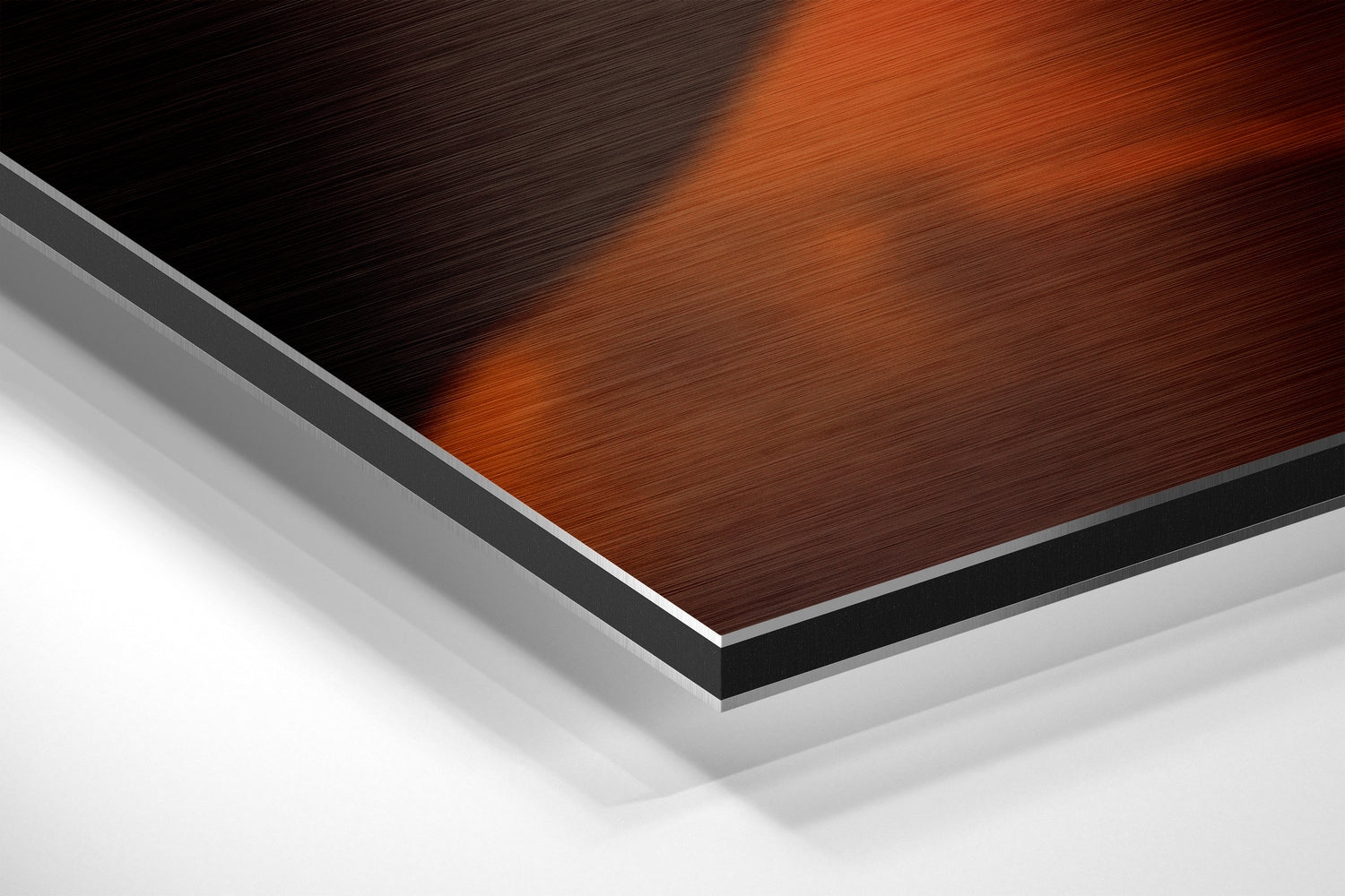 Red Smoke Brushed Aluminium Dibond Wall Art