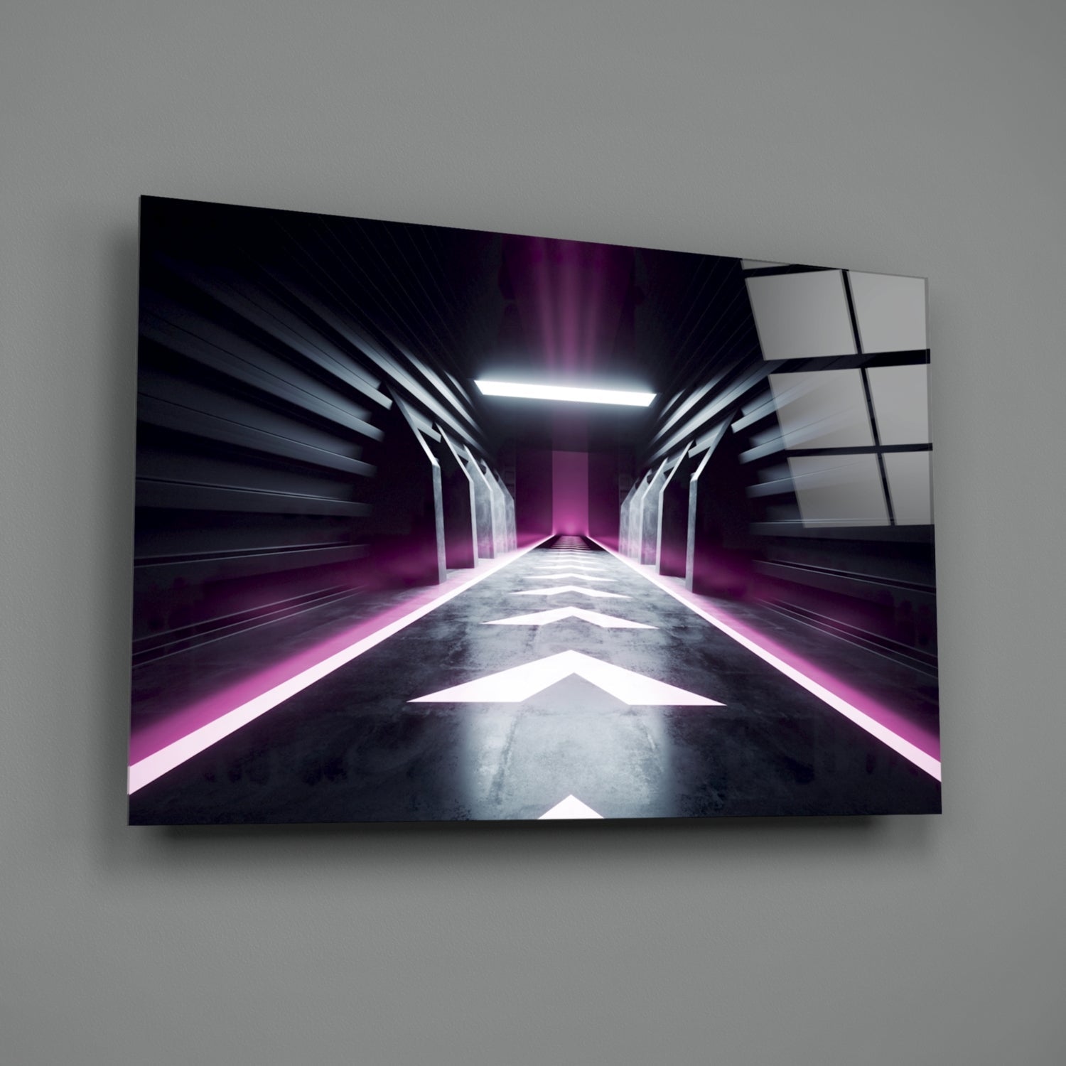 Neon Room Glass Wall Art
