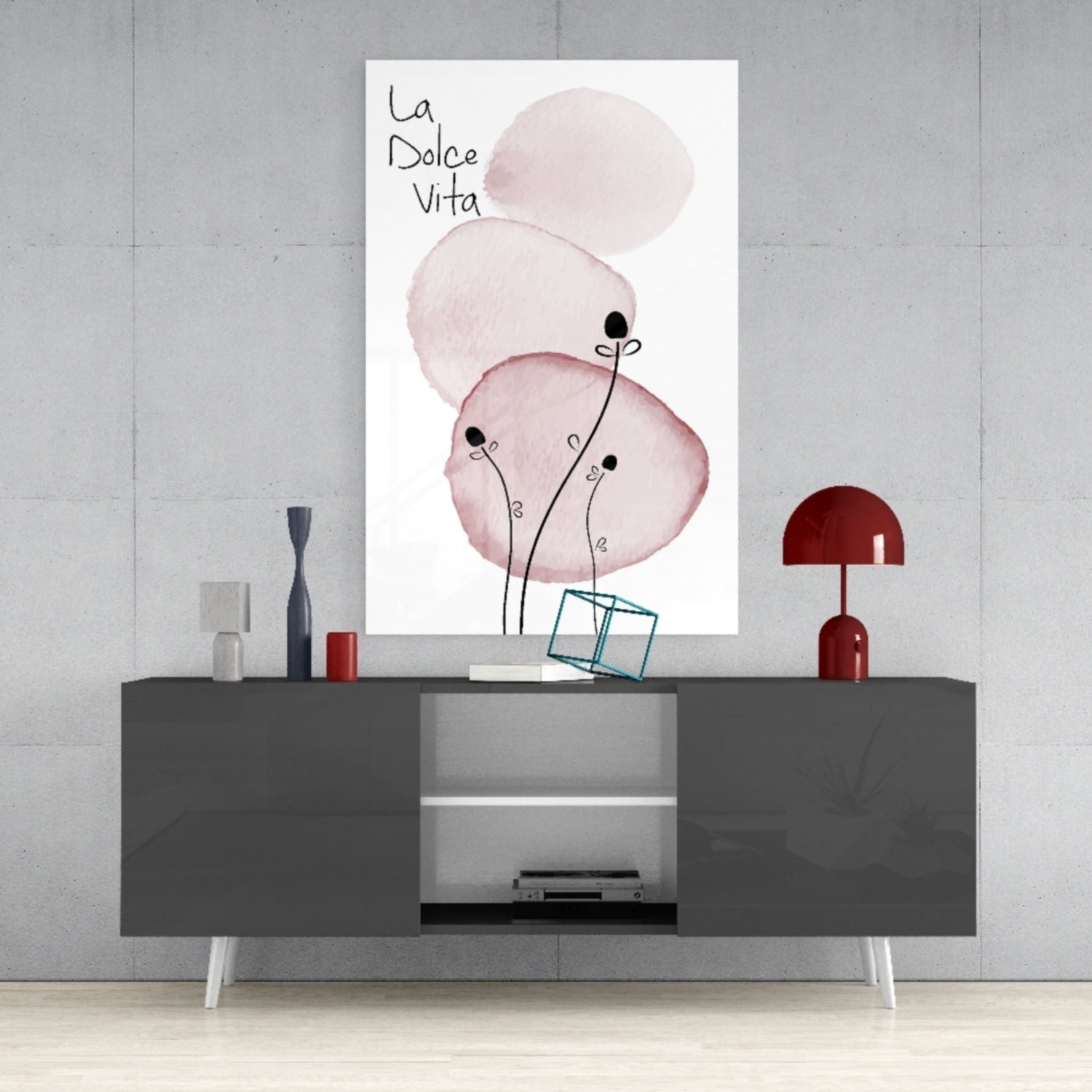 La Dolce Vita Glass Wall Art