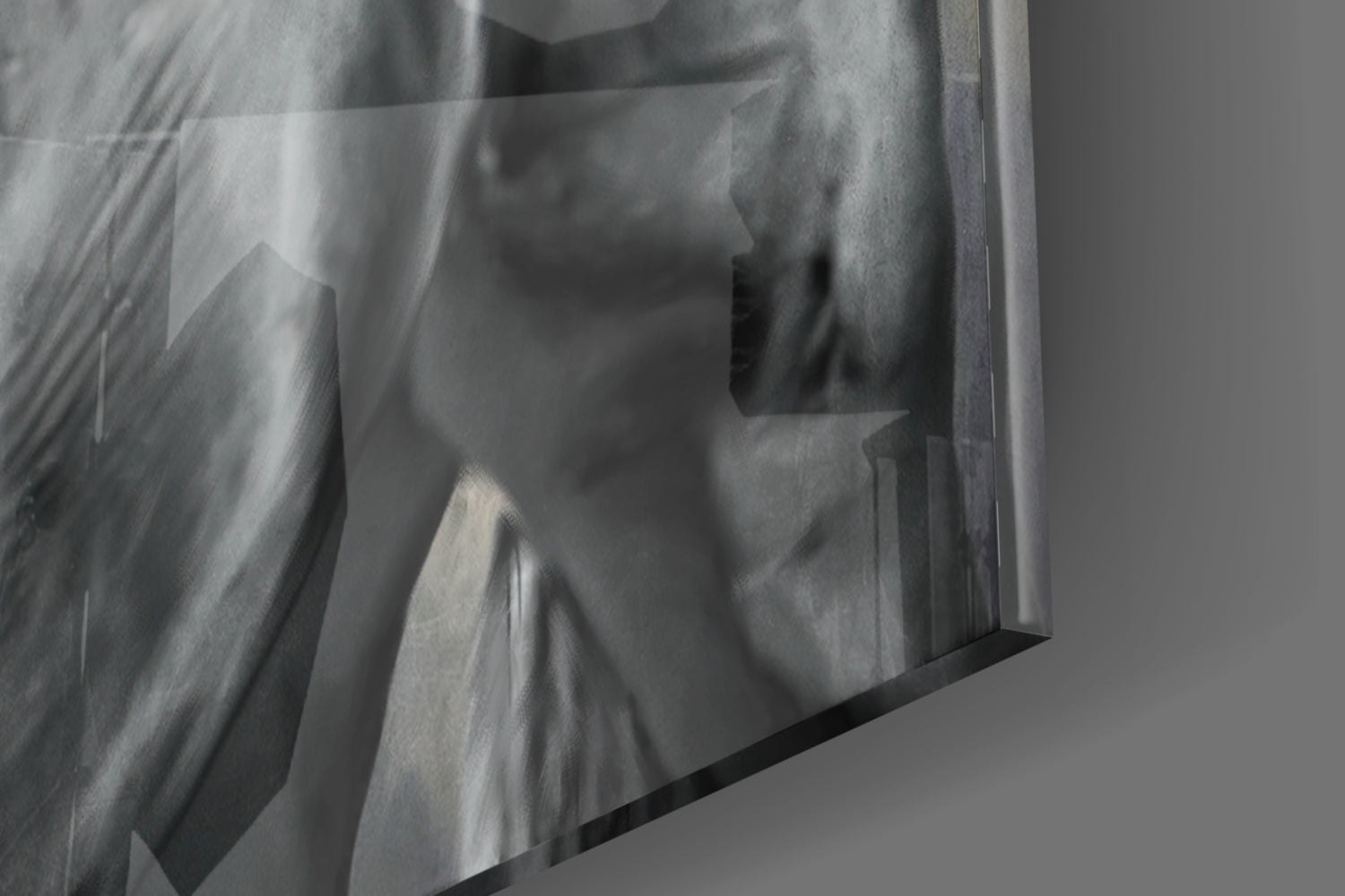 Black Horse Leather Halter Glass Wall Art