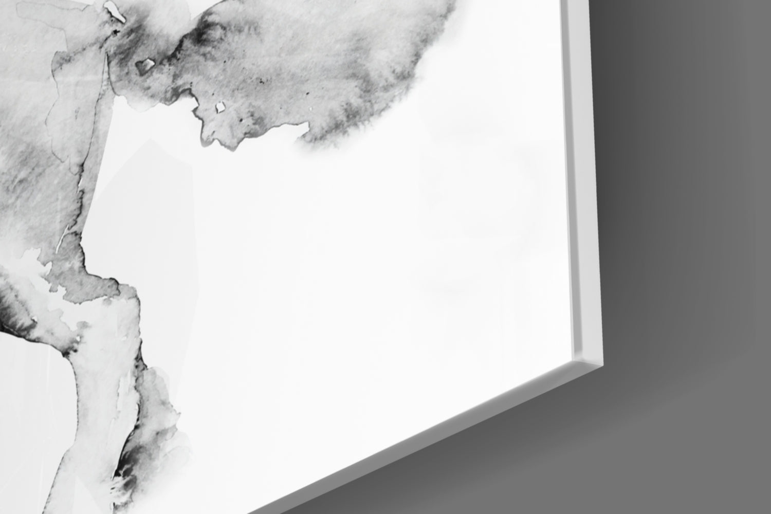 Ink Smoke Galloping Horse Glass Wall Art