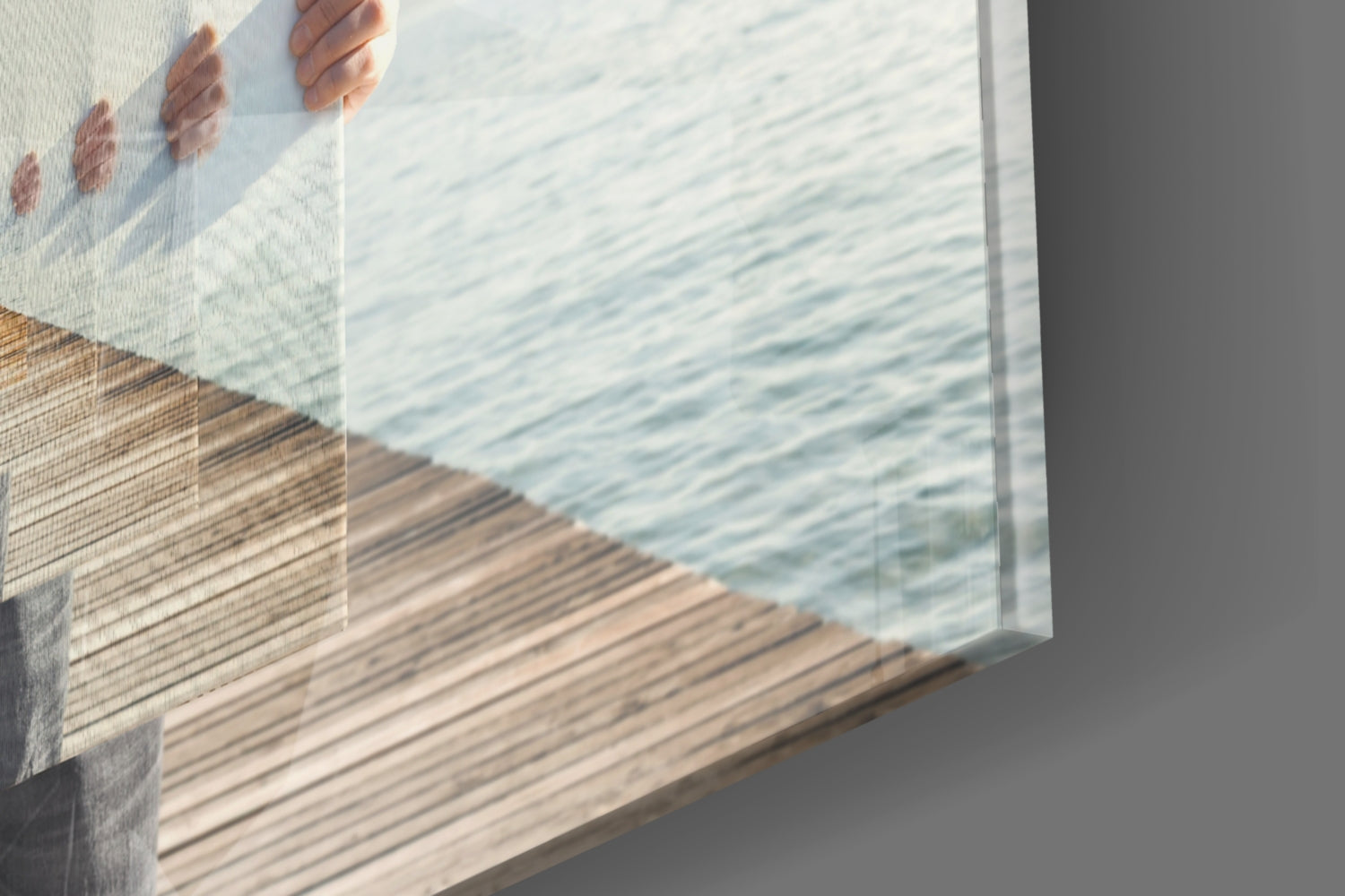 Surreal Recursive Pier Bowler Hat Man Glass Wall Art